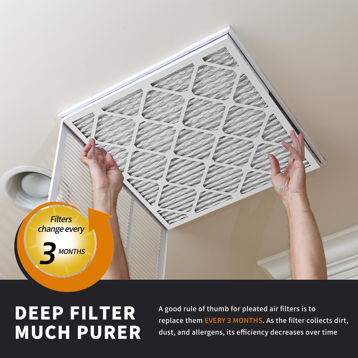 16X20X1 MERV 13 Furnace Filter (4 Packs) - MPR 1900 FPR 10 Electrostatic Pleated Air Conditioner HVAC AC Filters
