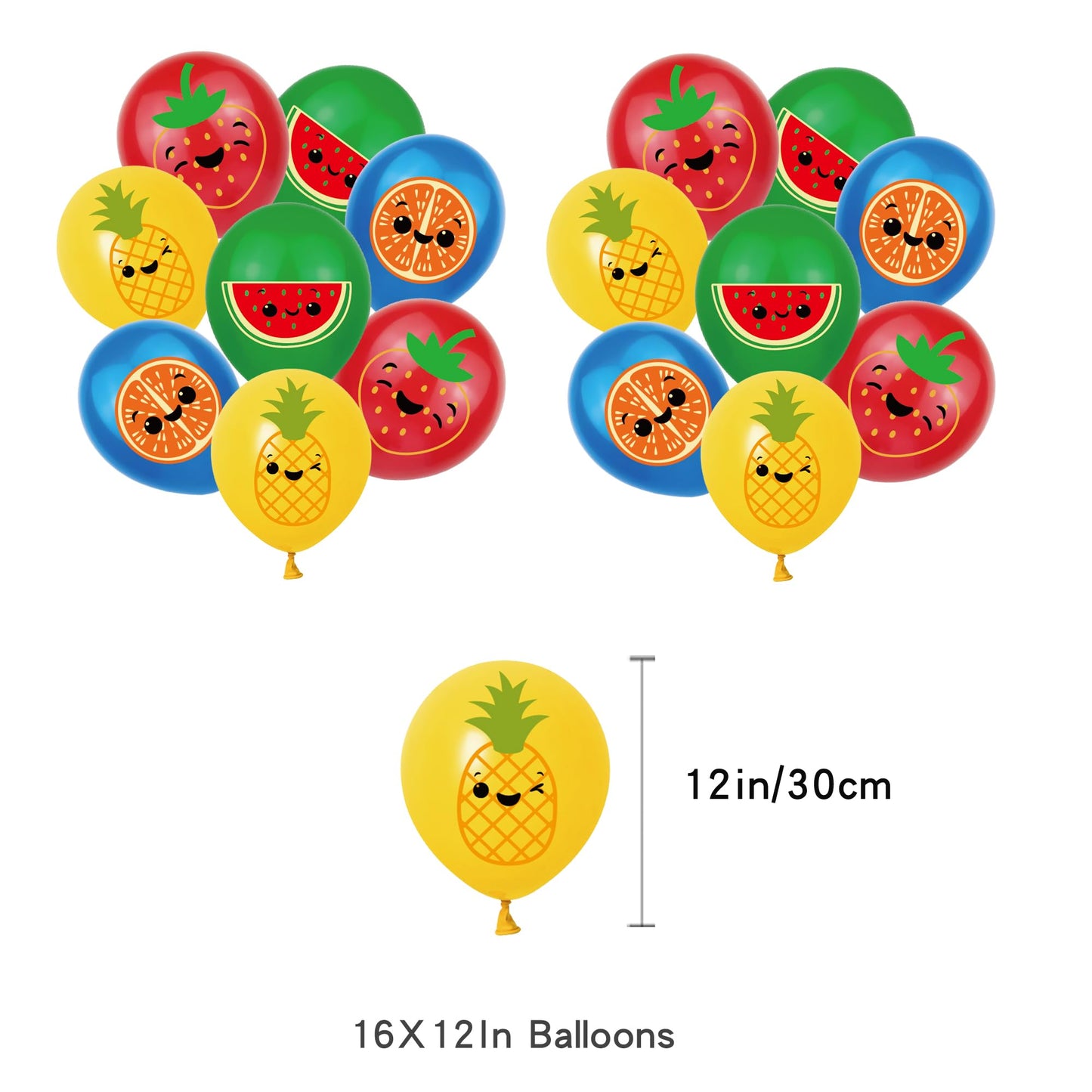 Hey Bear Sensory Fruit Party Supplies,Including Birthday Bannner,Cake Copper ,Ballon,Party Background,Suitable for Fruit Birthday Party Decorations,Holiday Party,Party Favor etc
