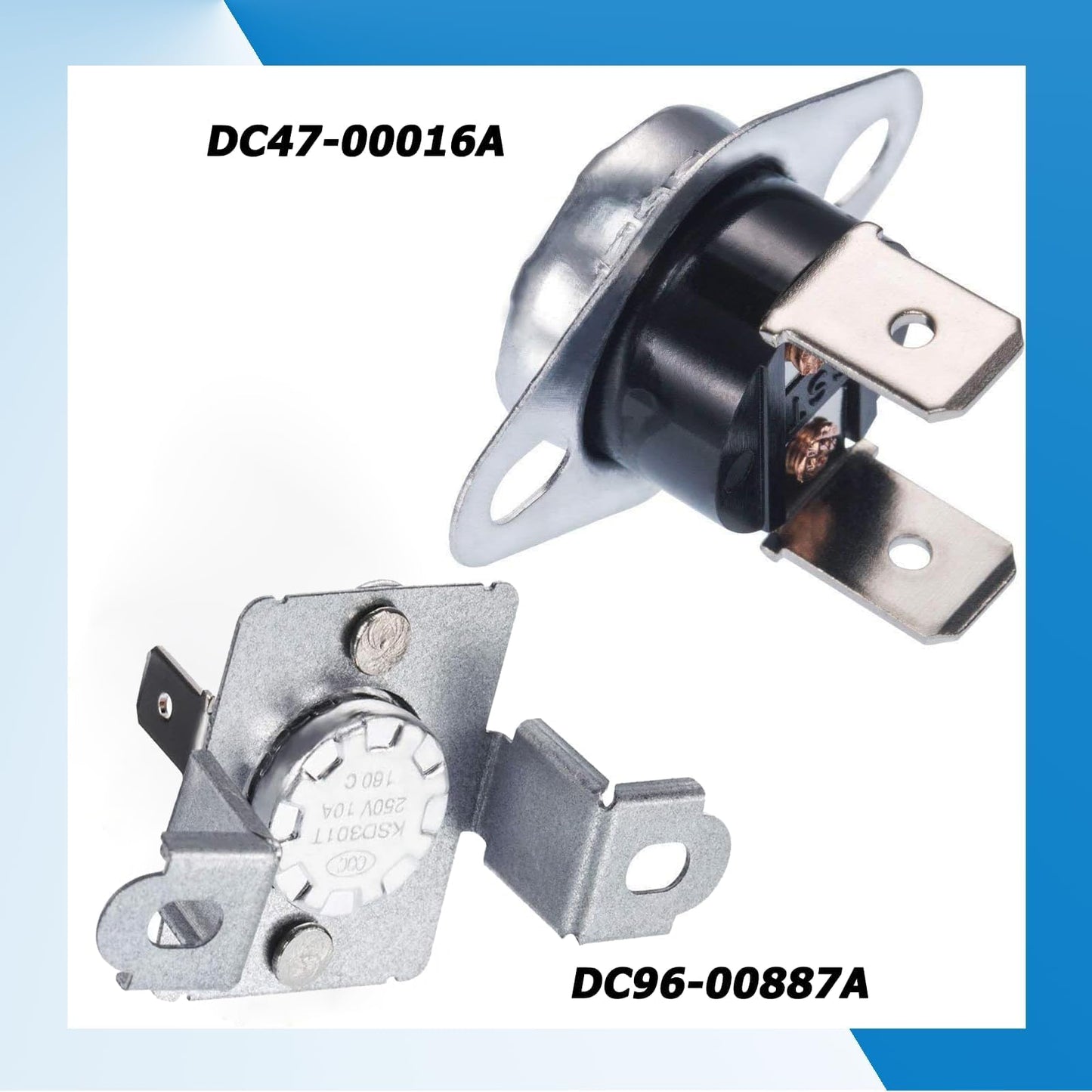 Podoy DC47-00019A Dryer Heating Element- 95% Nickel+ - Compatible with Sam-sung Ken-more Dryer Parts DC47-00019A with DC47-00016A, DC47-00018A Dryer Thermostat, DC96-00887A Dryer Thermal Fuse Parts