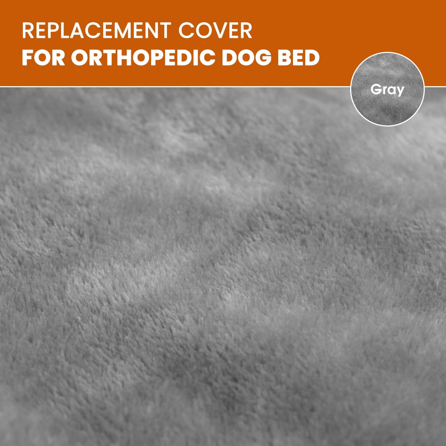 Upvilla Replacement Dog Bed Cover (Gray, 91L x 61W x 18H cm)