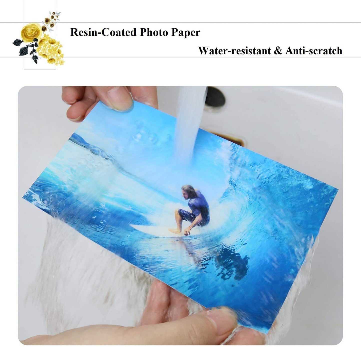 A-SUB Premium Photo Paper High Glossy 13x19 Inch 66lb for Inkjet Printers 50 Sheets