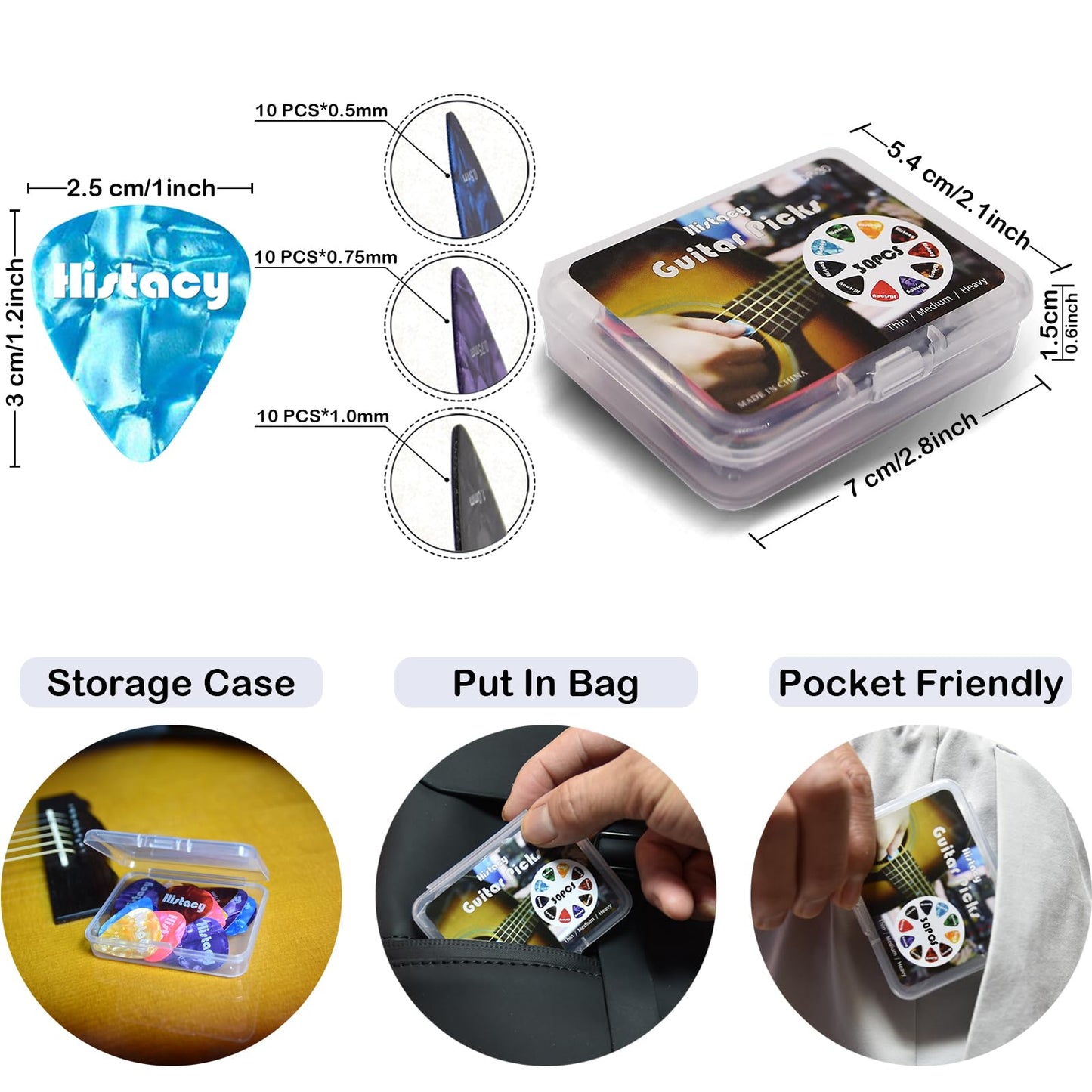 Guitar Accessories Kit: Wooden Stand, Strap, Clip-On Tuner, 3-in-1 Capo, 30 Picks for Acoustic, Electric Guitar, Bass & Ukulele, All-in-One Perfect Guitar Gift Set for Men & Beginners & Pros