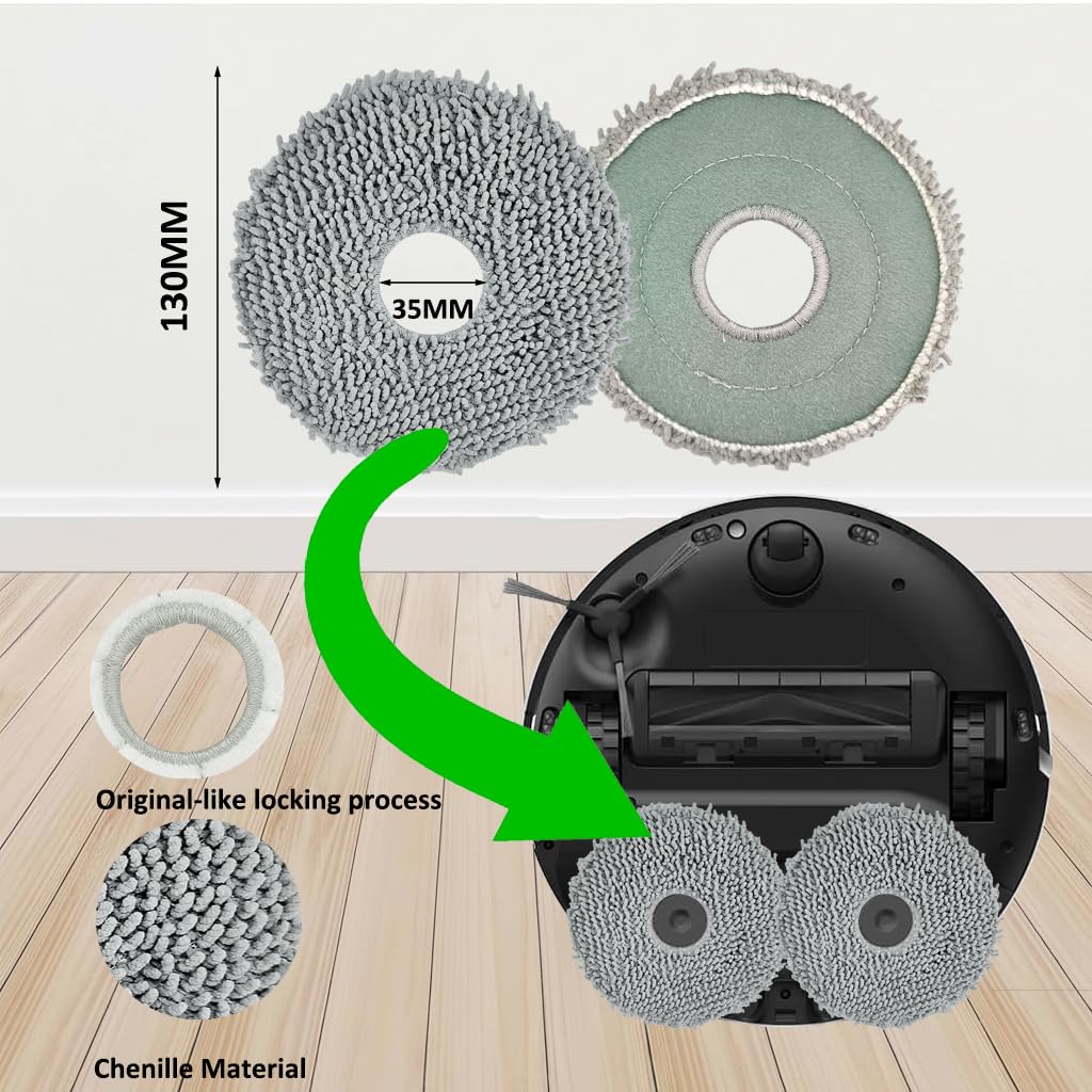 Replacement Parts Accessories for Dreame X40 Ultra Complete L40 Ultra (Gen 2) X40 Master MOVA P10 Pro Ultra (Gen 2) / P50 Pro Ultra Mop Pads *6 Dust Bag*4 Filter HEPA*4 Main Brushes*2 Side Brushes*4