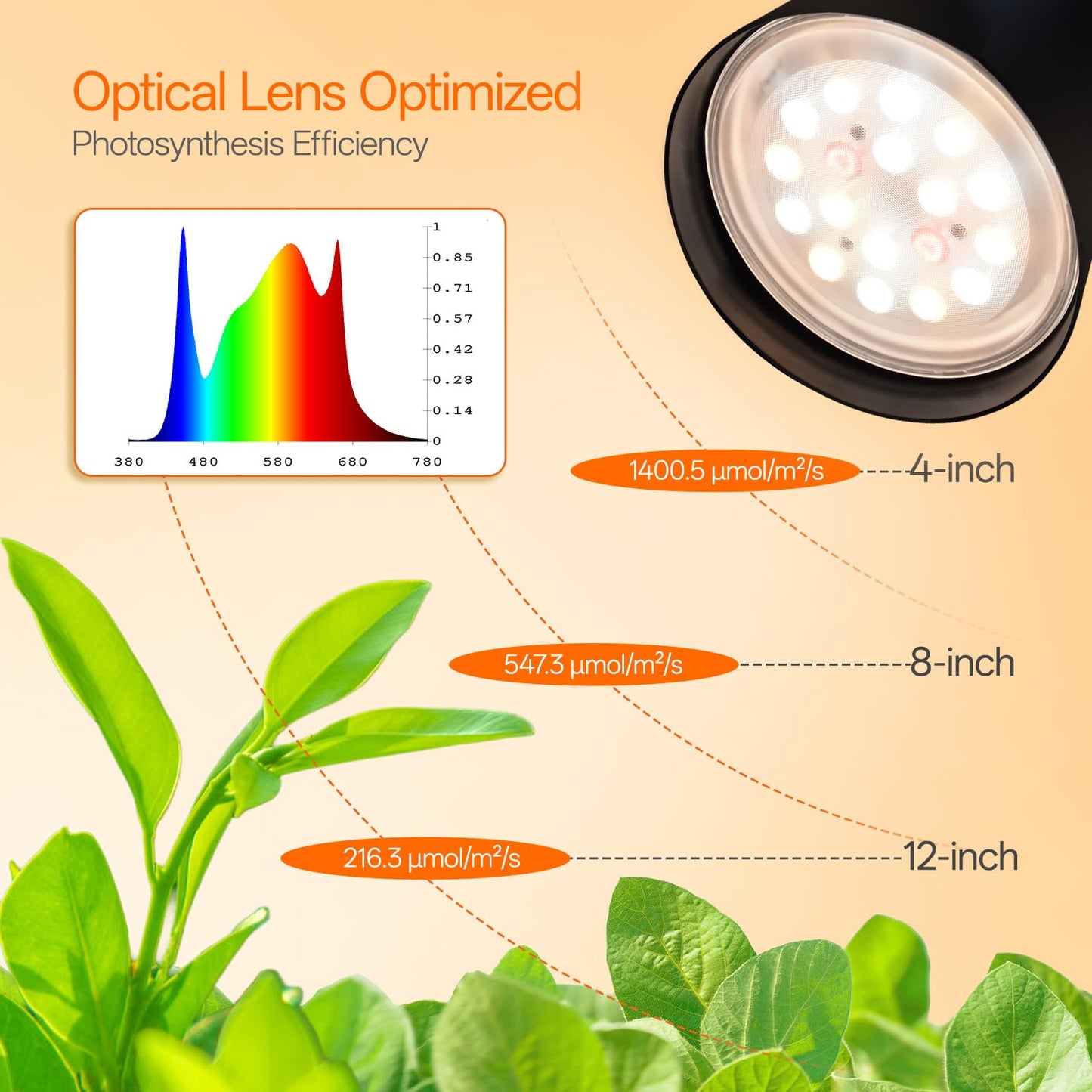 Bstrip Grow Light for Indoor Plants, 65" Tall Standing Grow Light, 18W Non-Dimmable LED Grow Light Bulb with Optical Lens, Full Spectrum Plant Light with Flexible Gooseneck & Timer