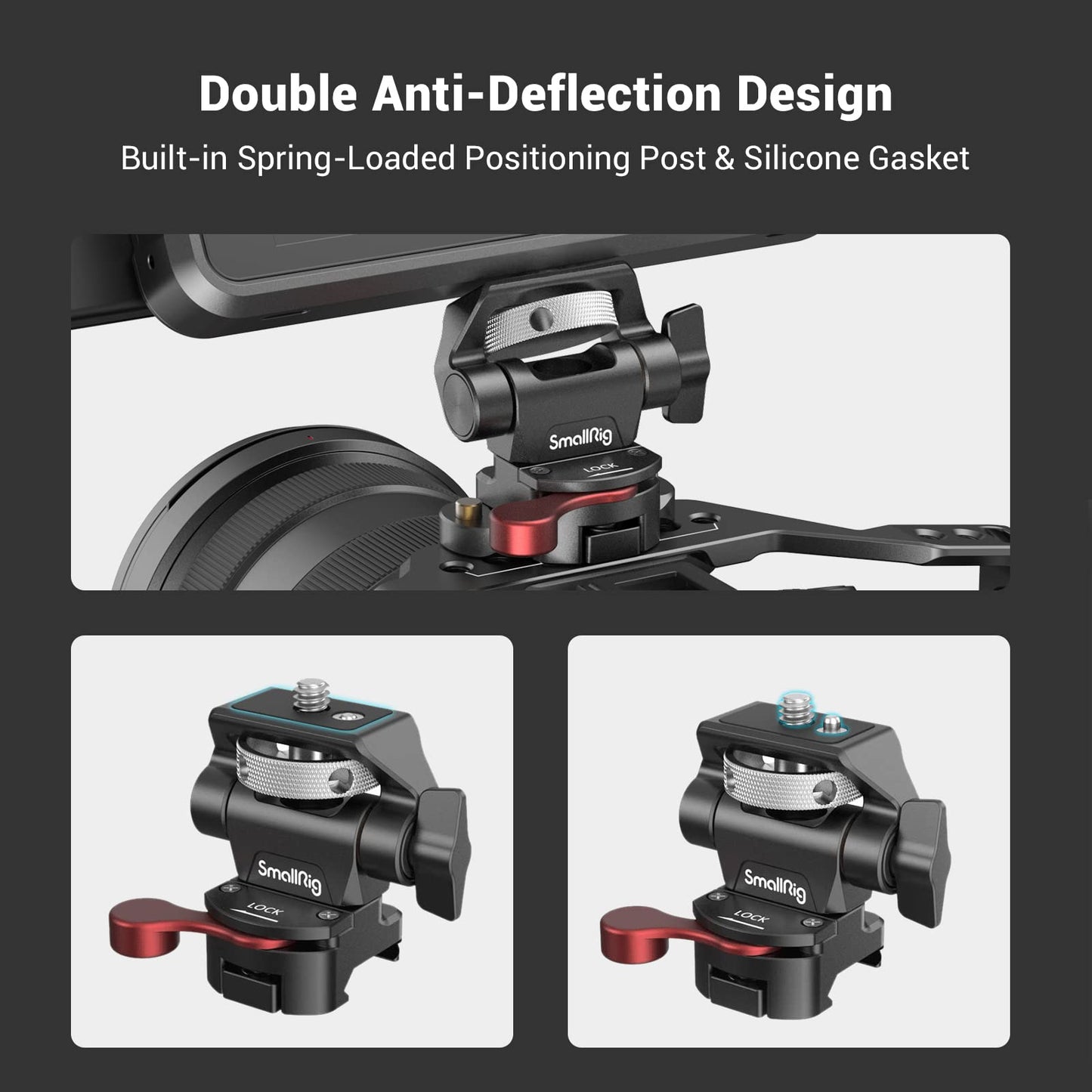 (Upgraded Version) SMALLRIG Field Monitor Mount with NATO Clamp, Camera Monitor Holder for 5” and 7” Monitor, Swivel and Tilt Adjustable - 2906B