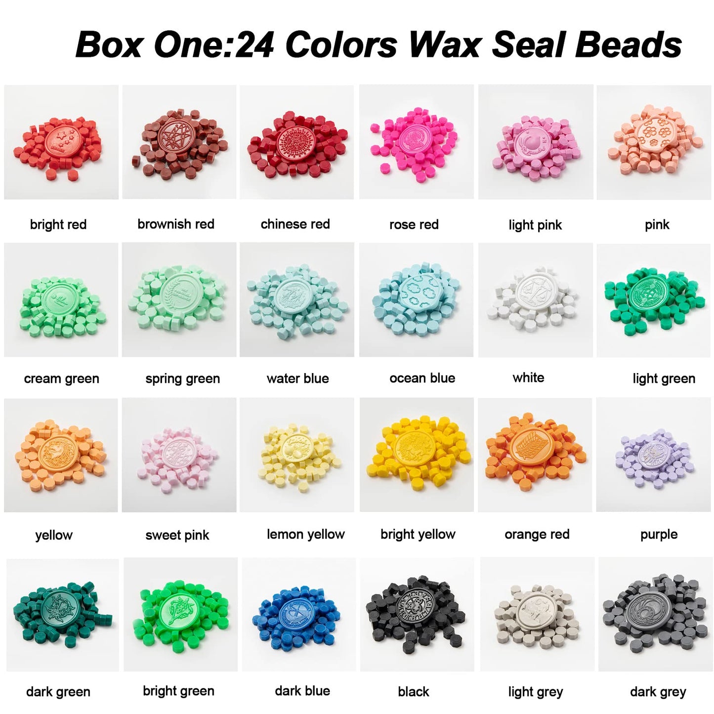 Wax Seal Stamp Kit with Gift Box,48 Color 1200 Pcs Wax Seal Beads with 2 Pcs Wax Seal Stamps, Sealing Wax Warmer, Metallic Pen and 10Pcs Tea Candles for Wedding Invitations Wrapping Christmas Letters
