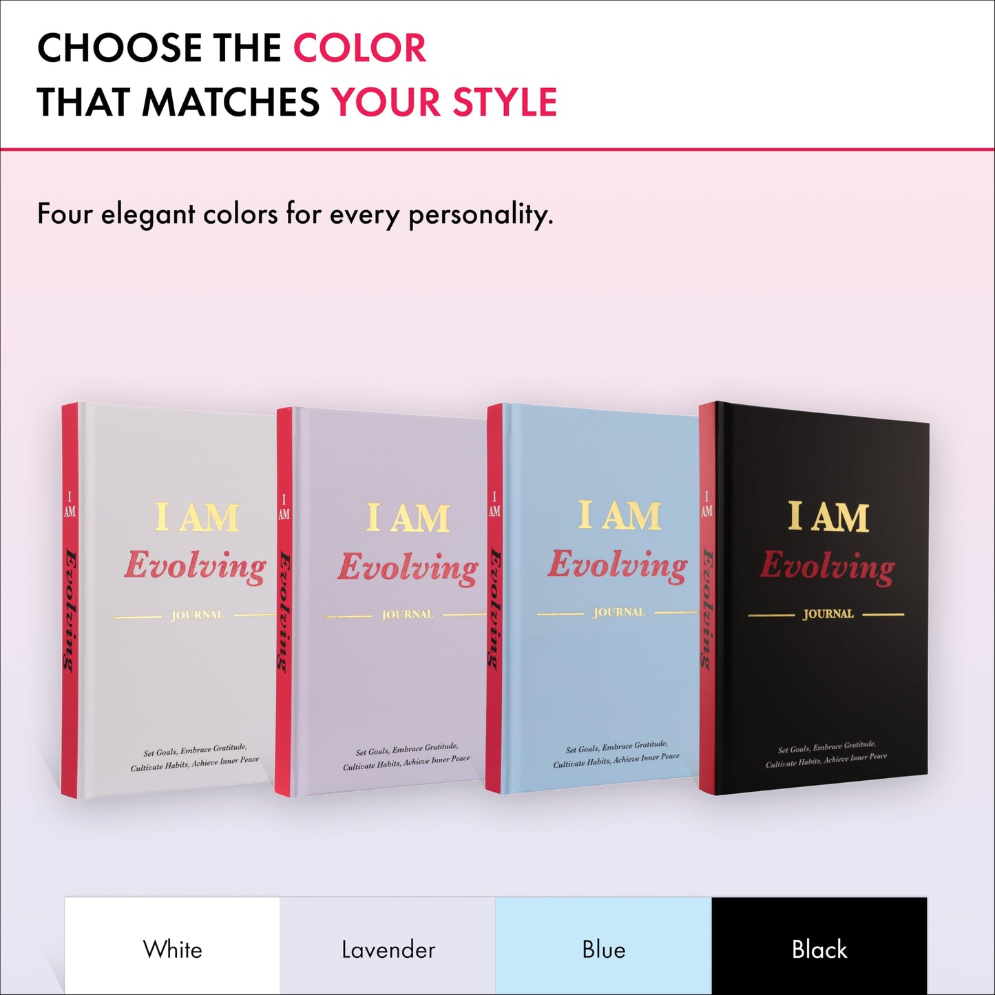 iAmEvolving™ Journal – Guided Daily Goal Setting, Gratitude & Habit Tracker with Emotional Wellness Scale | 288-Page Undated 6-Month Personal Growth Notebook for Women & Men (Columbia Blue • Limited Edition)