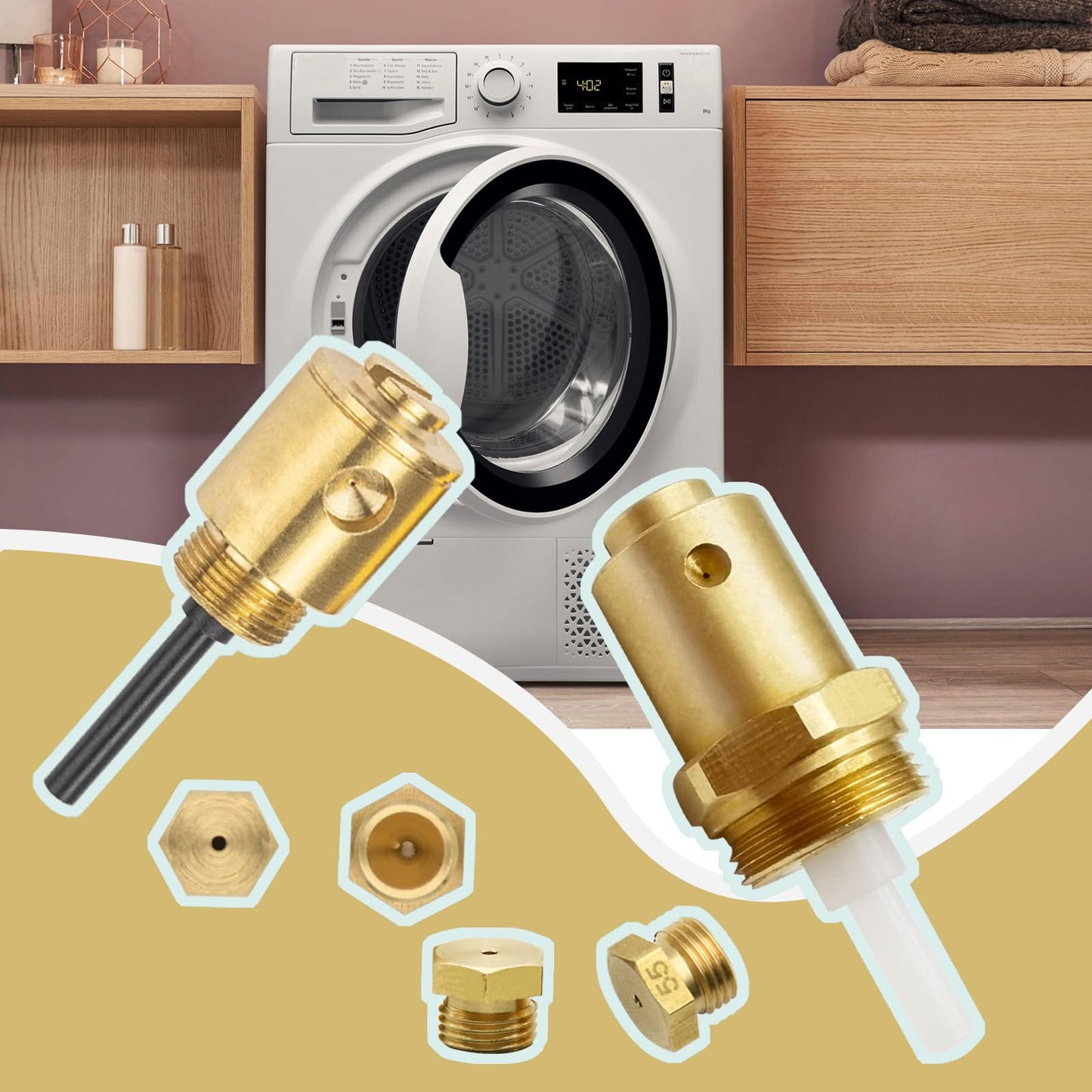 Sousery W11581317 Dryer Propane Conversion Kit For Whirlpool 20000 BTU/Hr Natural Gas to Liquid Propane Conversion Dryers 27 Inches Standard 1 Each LP Kit Comes With 3-year warranty