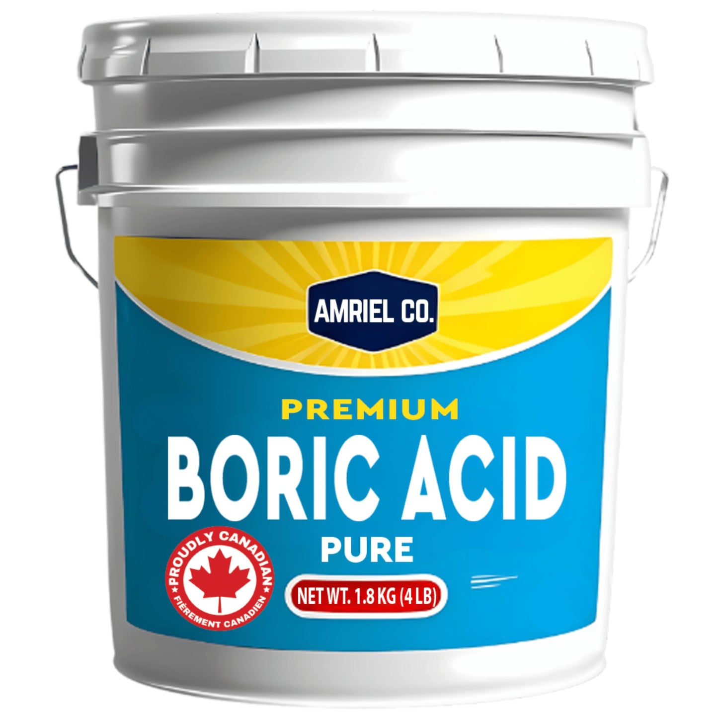Boric Acid (4 lb) | 99.9% Pure Industrial Grade| Anhydrous Fine Powder| Packed In Canada| Used to Make All Purpose Cleaner DIY Cosmetic and Personal Products| PH Buffer and Odor Control| Elo's Premium