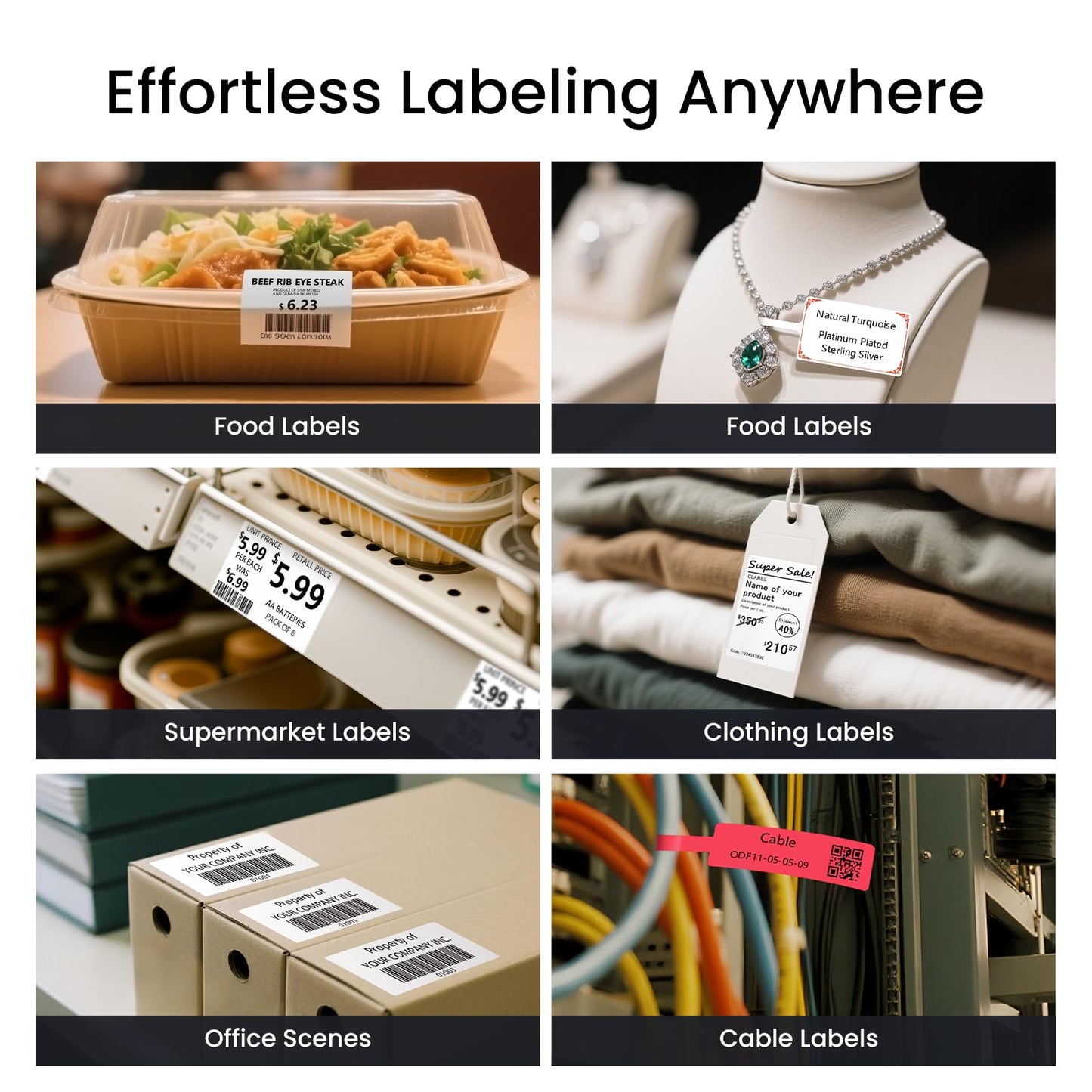 CLABEL 221D Label Maker Machine with Tape, 2 Inch Thermal Label Printer, Desktop Bluetooth Sticker Maker Machine Barcode Labeler Compatible with Phone & PC for Small Business Retail Office