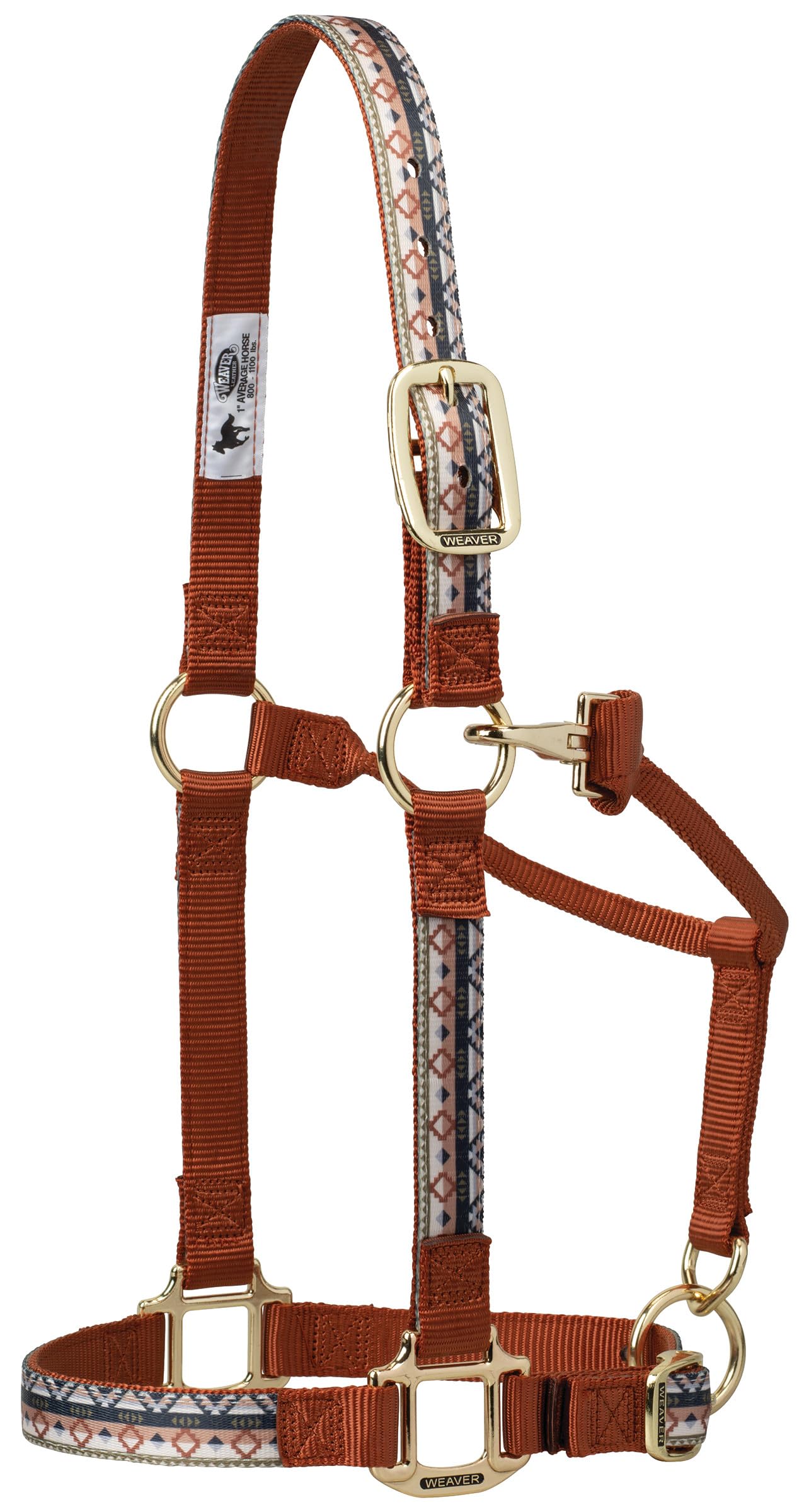 Weaver Leather Adjustable Patterned Nylon Horse Halter, Medium, 35-6785-259, Trekking West