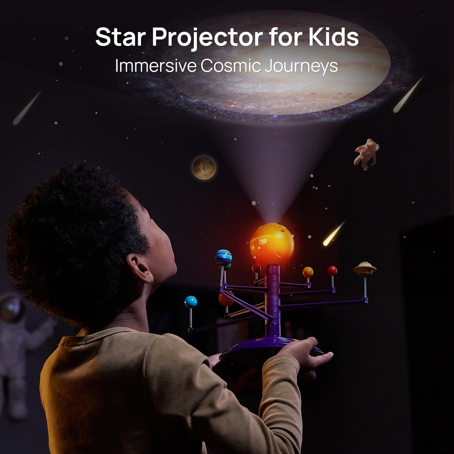 Science Can Solar System for Kids, Talking Astronomy Solar System Model Kit, Planetarium Projector with 8 Planets STEM Space Toys for 3 4 5+ Years Old Boys Girls