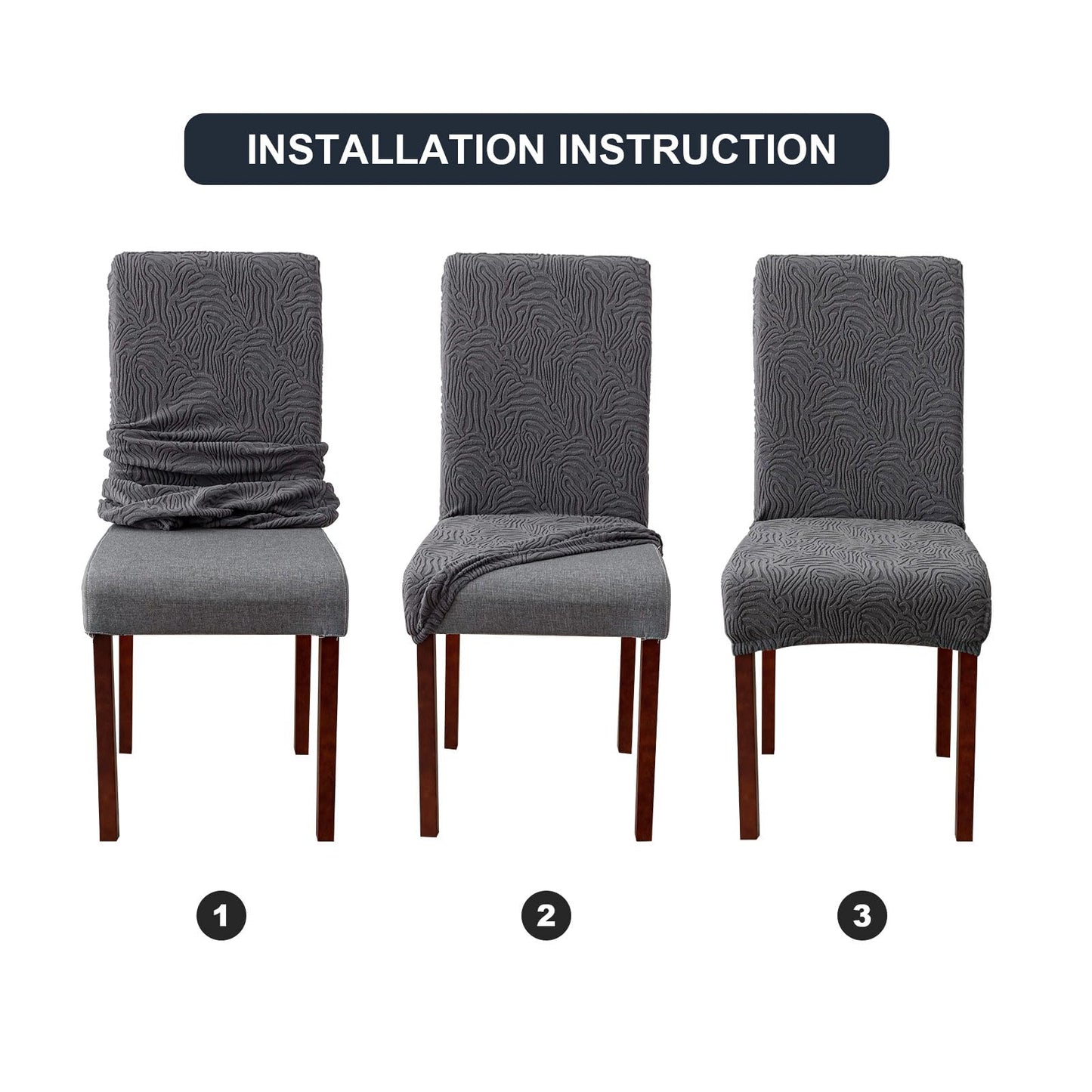 Dining Chair Covers, Chair Covers for Dining Room Stretch Chair Covers Parsons Chair Slipcover, for Dining Room Kitchen Chair Protector Cover, Removable, Washable