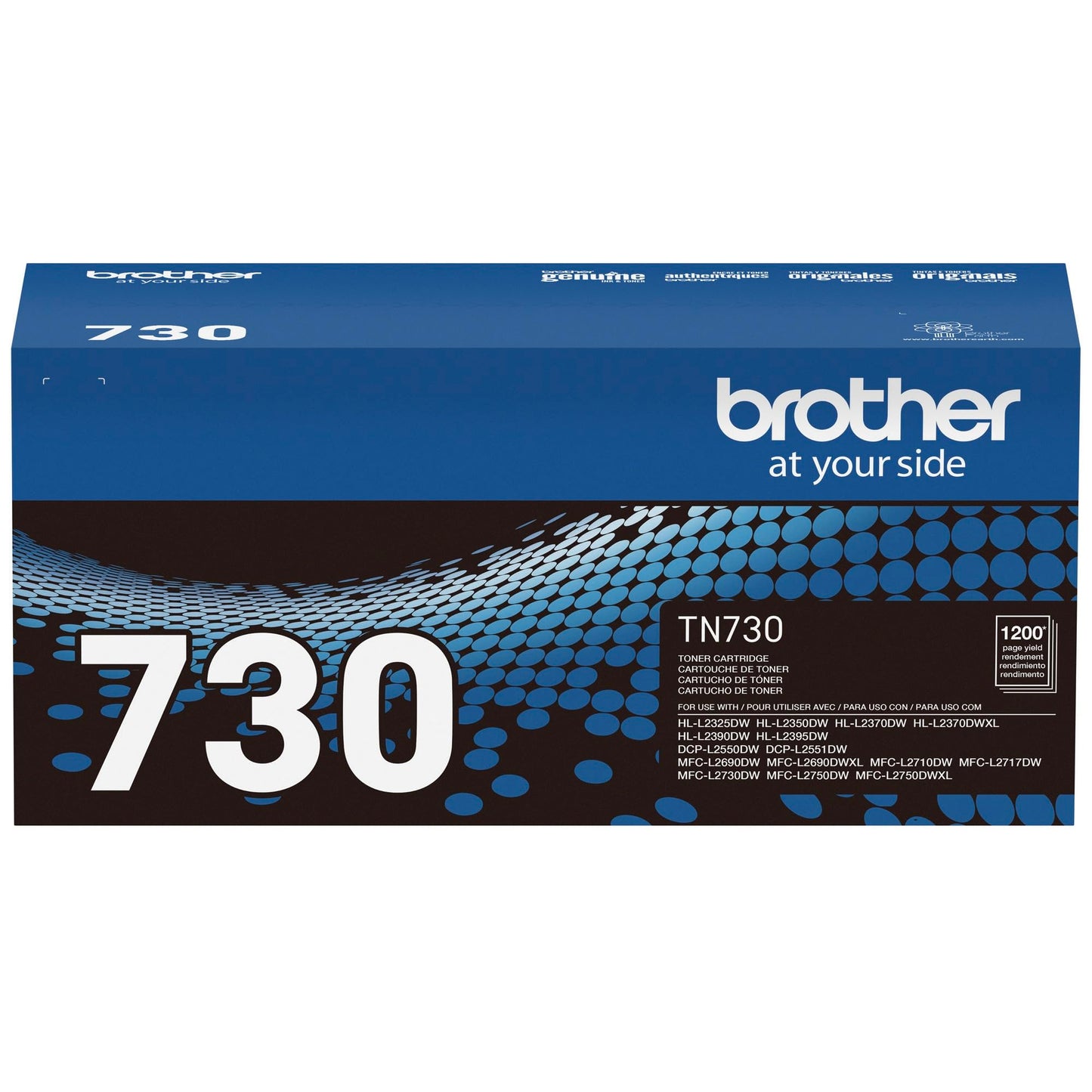 Brother Original TN730 High-Yield Black Toner Cartridge, Higher Yield for Value, Original Toner Replacement cartridges, for Brother Laser Printers HL-L2395DW, DCP-L2550DW, MFC-L2750DW, and More