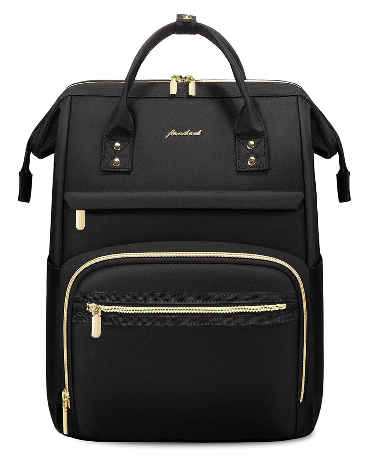 Women Laptop Backpack Teacher Bags: 17.3 Inch Nurse Computer Backpack with USB Port Work Bag Stylish Travel Daypack Bookbag Waterproof for Business Woman Gifts BLACK