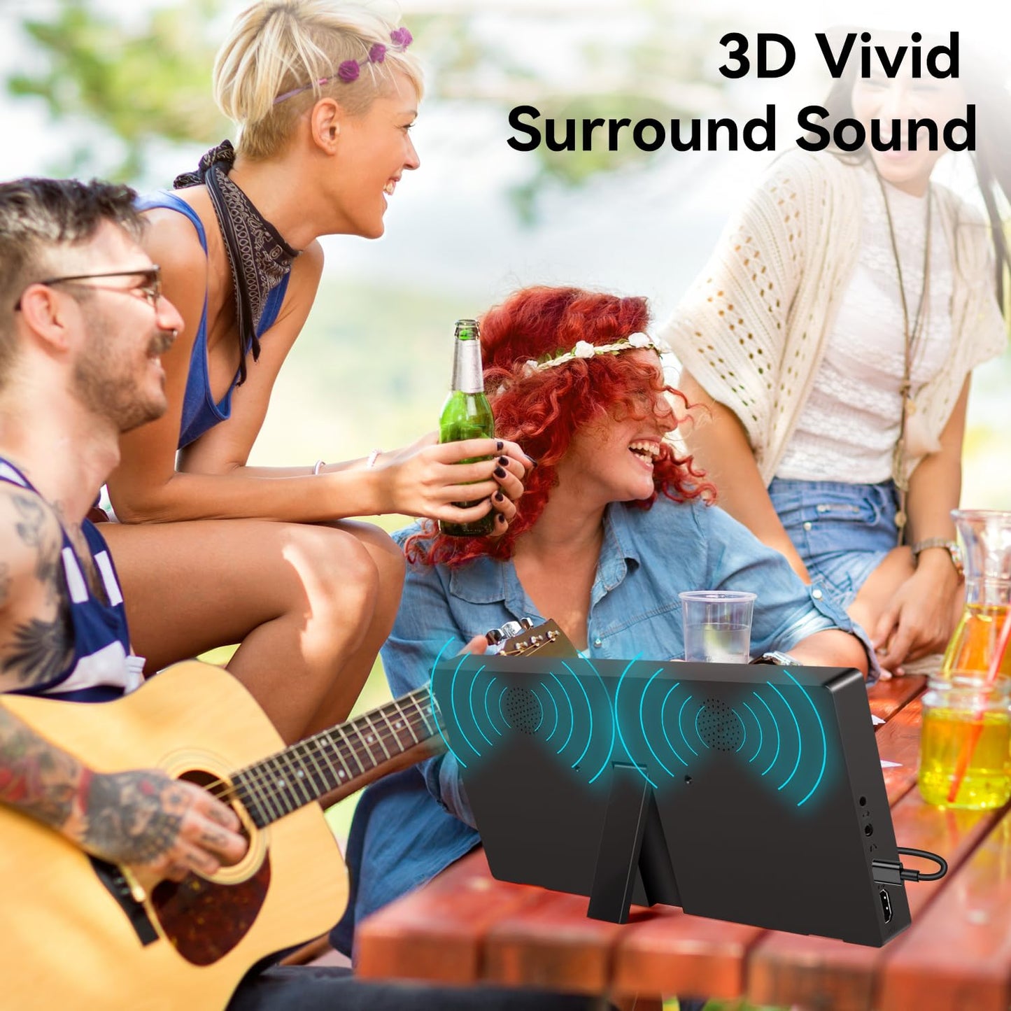 10.3'' Small Touchscreen Monitor, 400cd/m², VESA, IPS Stretched Bar LCD Mini Travel Touch Display 1920 * 720 HDMI USBC, Portable Touch Screen for Laptop Computer Windows Aida64 GPU CPU RAM Monitoring