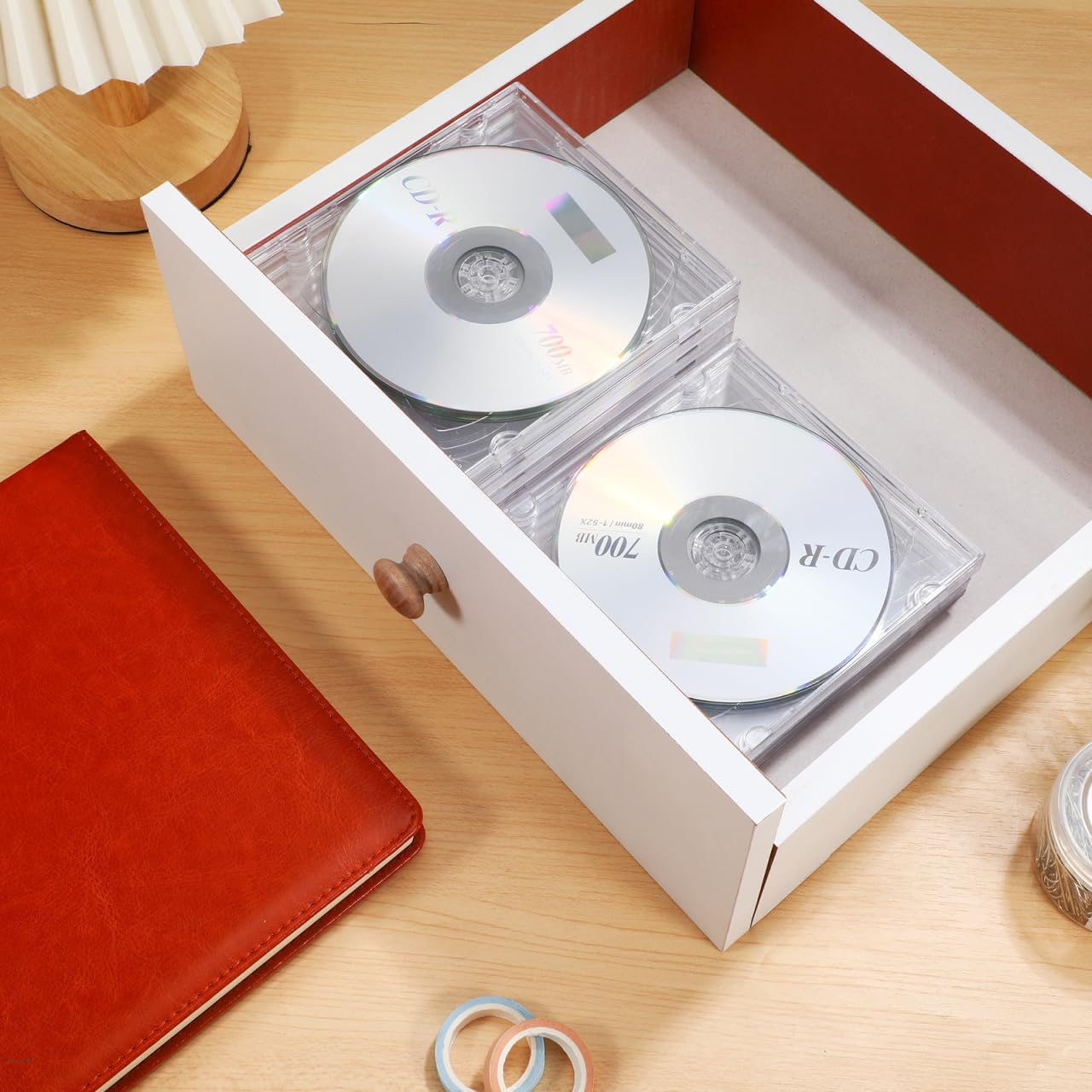 Cabilock Double Cd Jewel Cases Transparent DVD Holders Clear Cd Storage Cases for Compact Disc Protection and Portable Organization