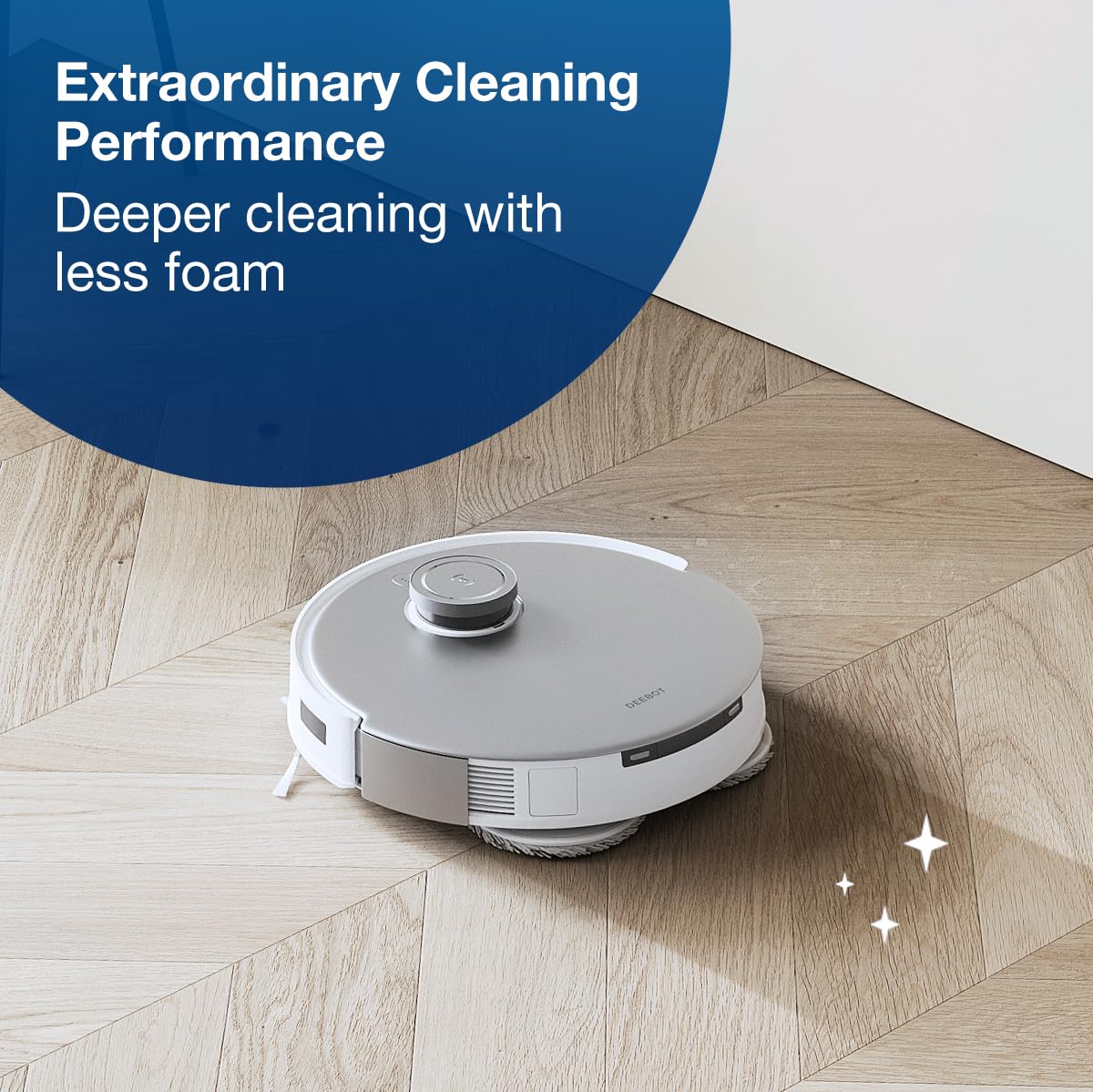 ECOVACS Multi-Surface Floor Cleaning Solution, Compatible with DEEBOT X11 OmniCyclone/X9 PRO OMNI/X8 PRO OMNI/T80 OMNI/T50 MAX PRO OMNI/ T30S Robot Vacuum, 1L