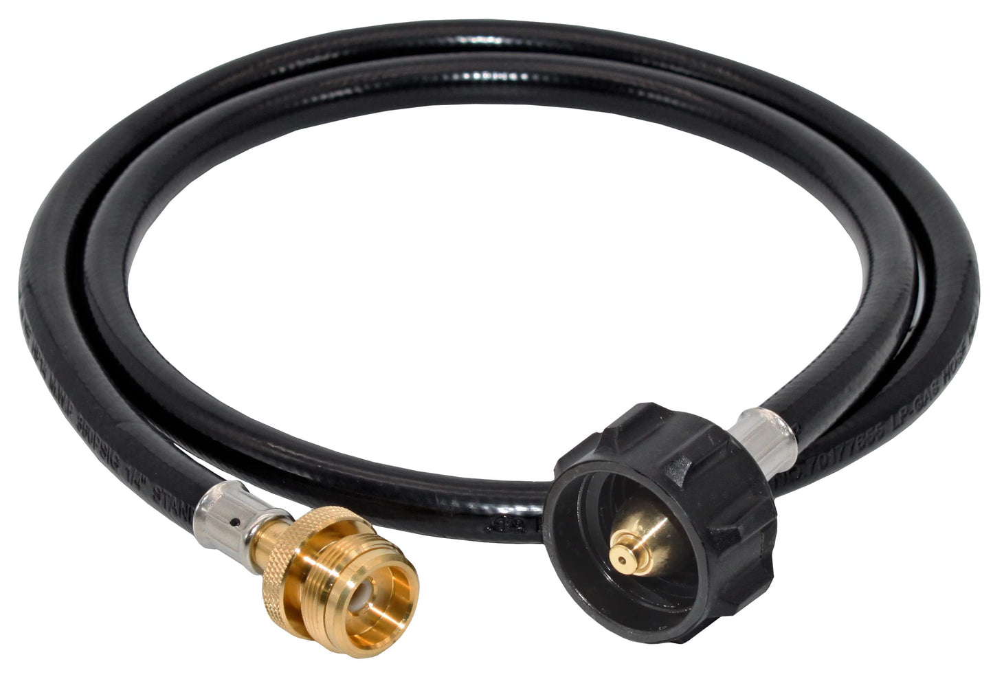Flame King 4-Feet Propane Adapter Hose 1lb to 20lb Converter Replacement for QCC1/Type1 Tank Connects 1LB Bulk Portable Appliance to 20lb Propane Tank