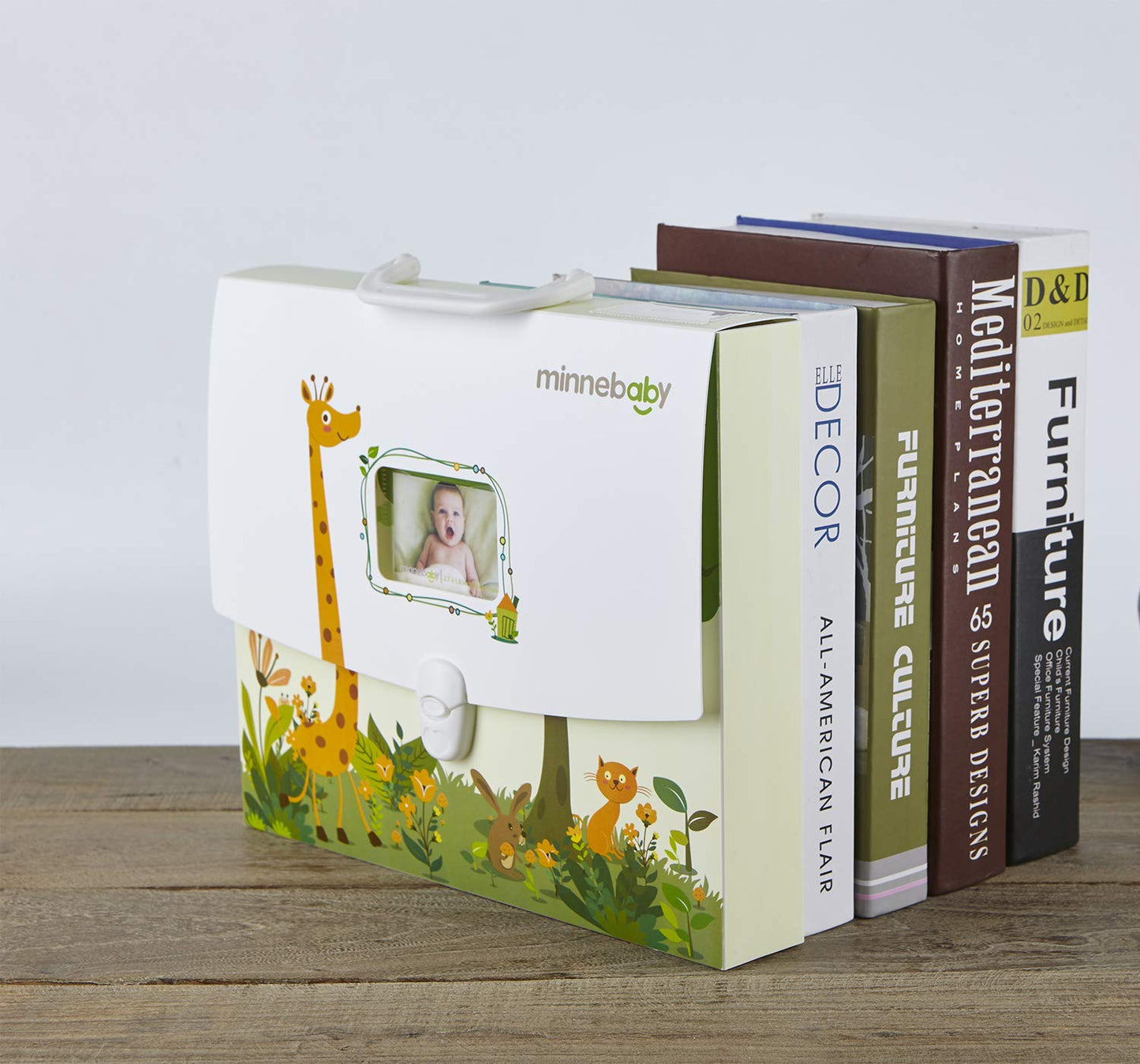 Baby Document Organizer, Briefcase With 12 Folders and 12 Monthly Memory Cards