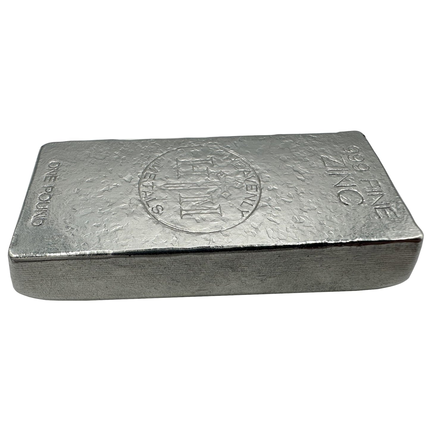 1 Pound 99.9% Pure Zinc Hand Poured Metal Bullion Bar Ingot – Collectible Element for Display, Science Experiments, DIY Casting, Paperweight