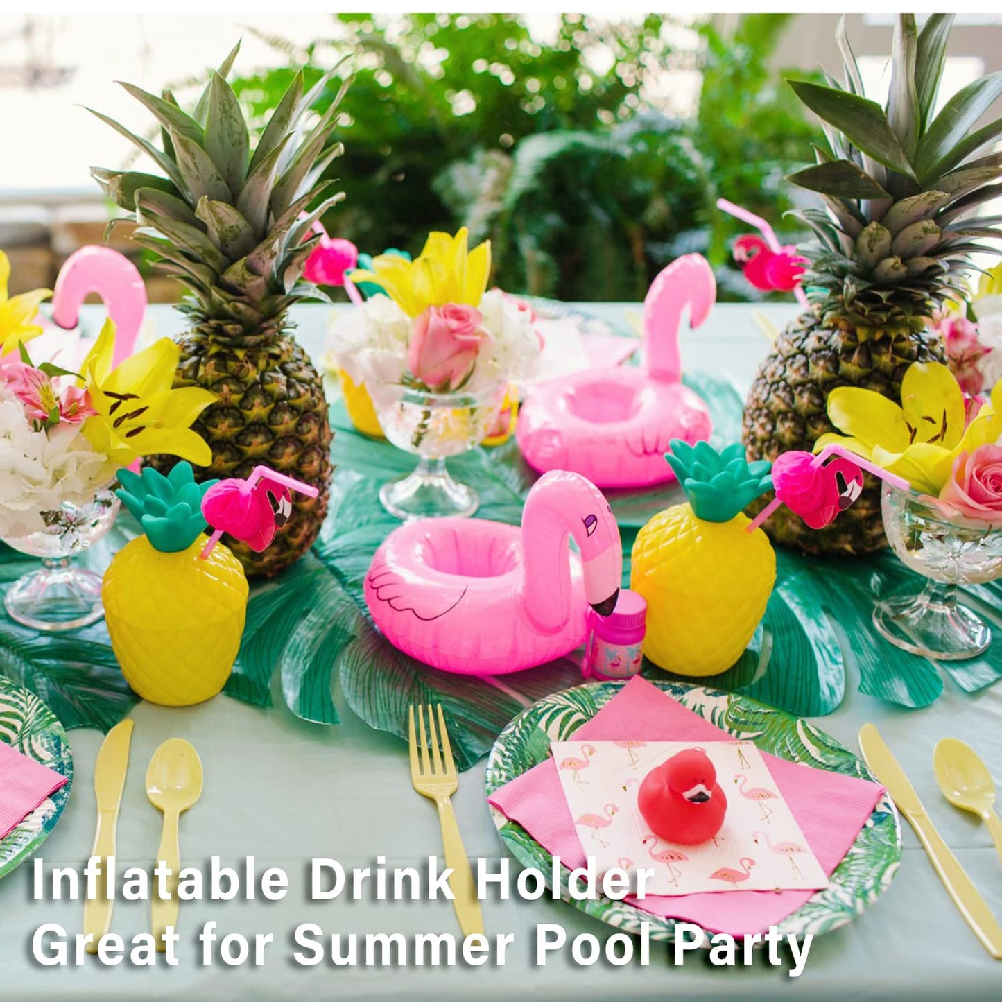 40 Pack Inflatable Drink Holders, Drink Floats Inflatable Pool Cup Holder Coasters for Pool Party