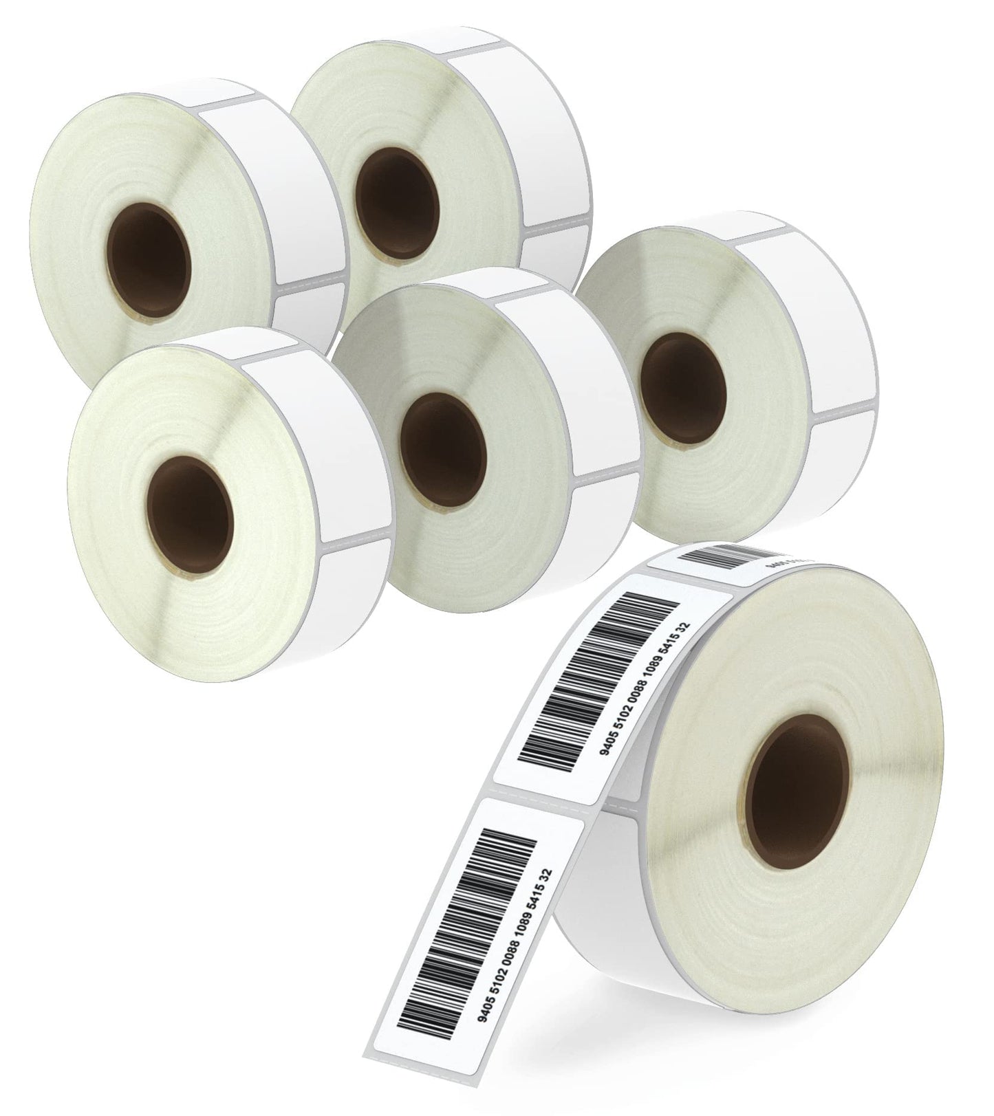 BETCKEY - 1" x 2" (25 mm x 51 mm) FBA Barcode & Address Labels Compatible with Zebra & More Label Printer,Premium Adhesive & Perforated [6 Rolls, 4500 Labels]
