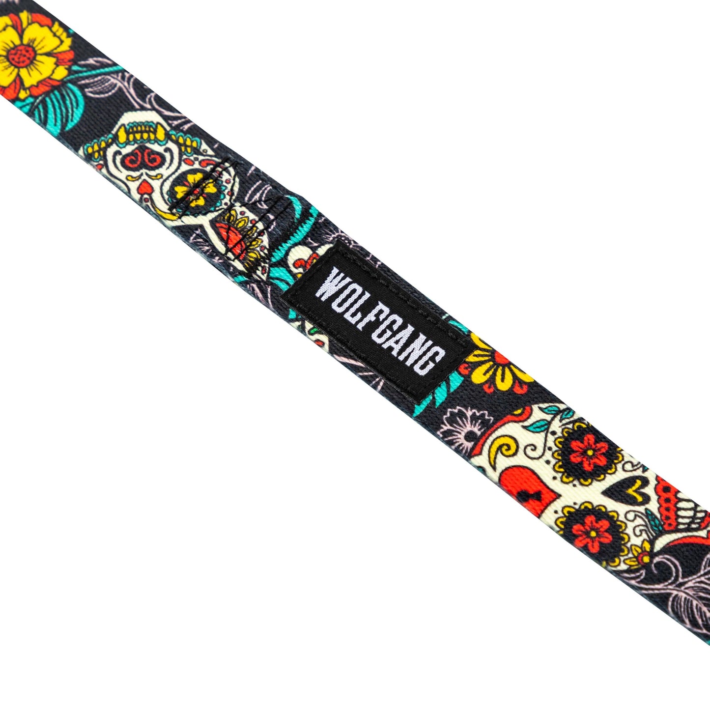 Wolfgang Heavy Duty Dog Leash, Pull-Tested to Over 800 lbs for Walking & Training, LosMuertos Print, Dual Handle Large