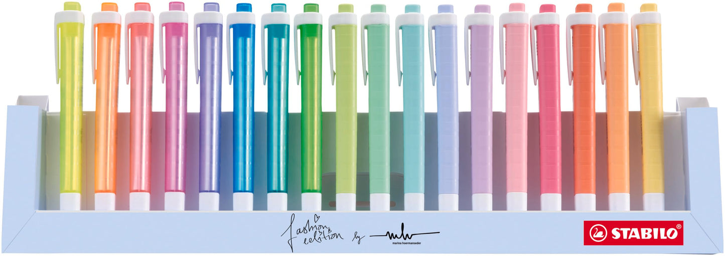 STABILO Highlighter swing cool - Deskset of 18 - Assorted Colors 8 Neon & 10 Pastel