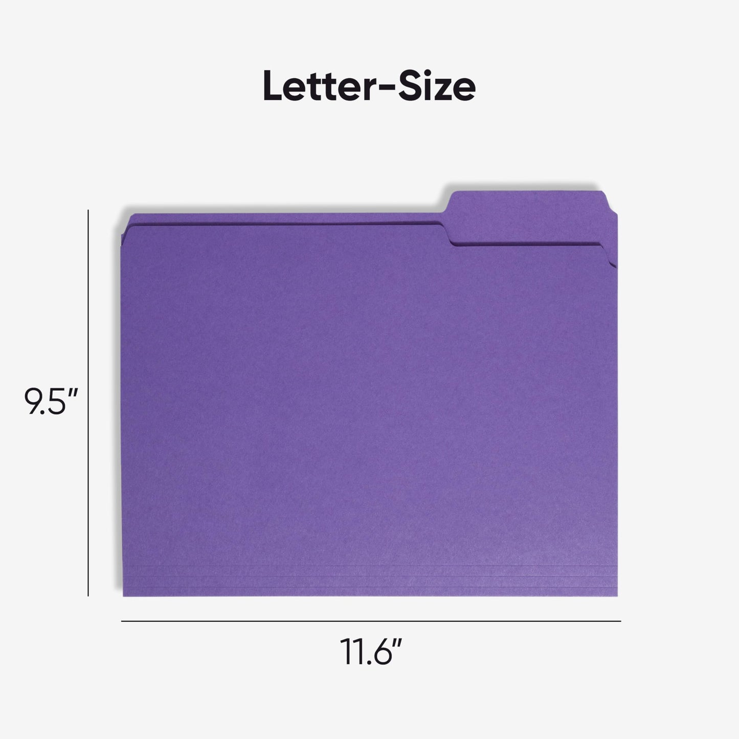 Smead 1/3-Cut File Folders, Letter Size, Purple, 100 Per Box (13043)