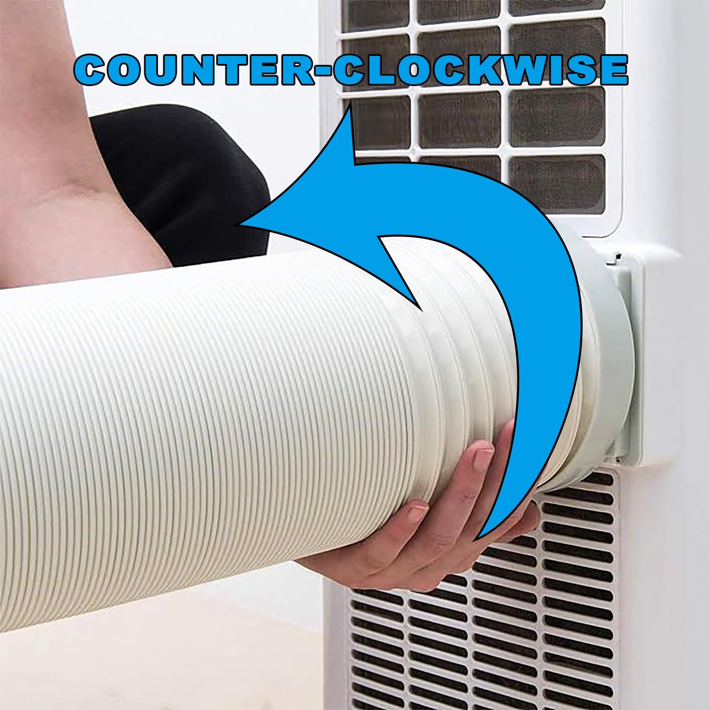 YinNorth 80" Length 5.9 Inch Diameter Portable Air Conditioner Hose Exhaust Vent AC Hose Counter-Clockwise Thread Tube Universal Replacement Compatible with Haier, LG, Delonghi and More