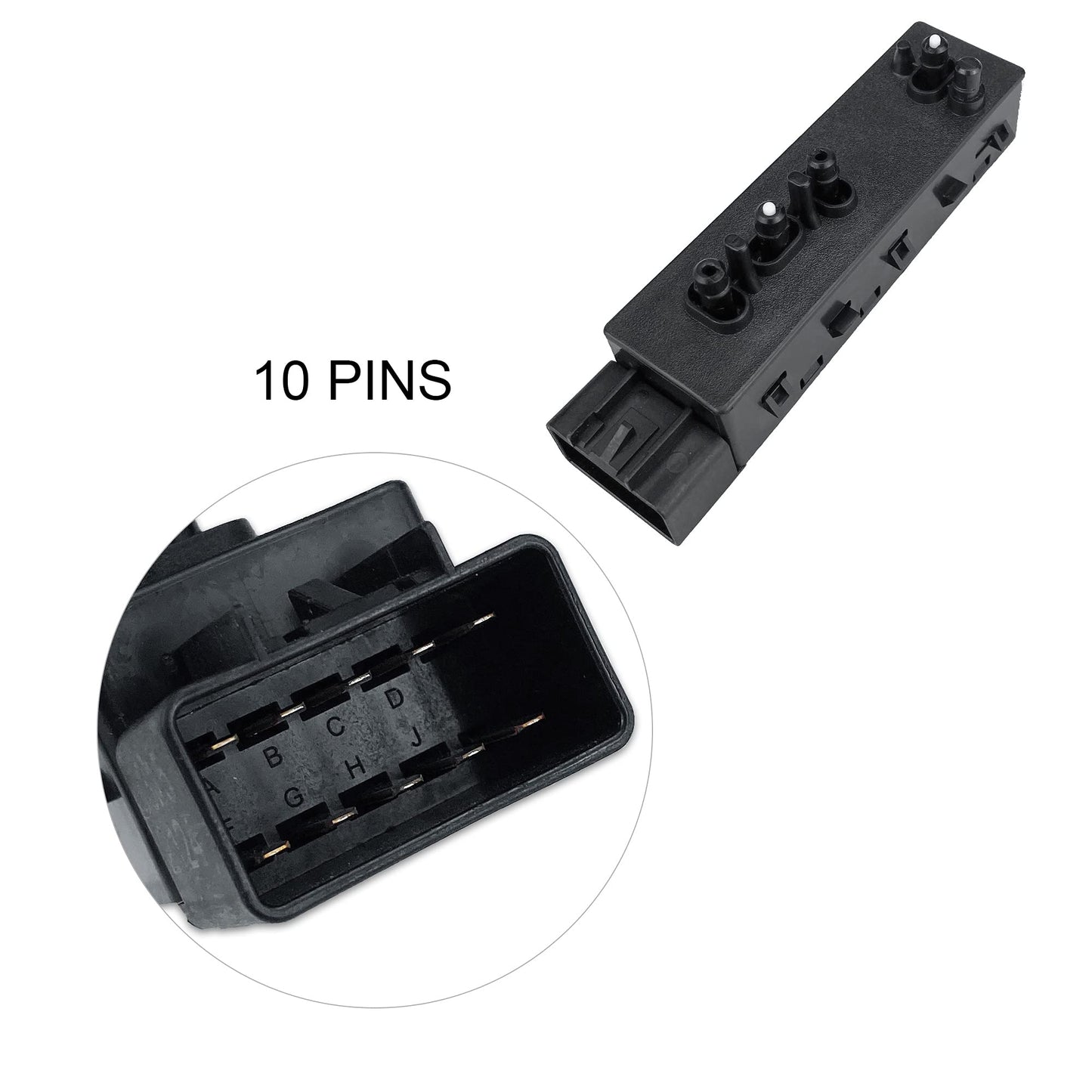 Power Seat Switch Front Left Driver Side Adjuster Button Switch Compatible with Buick SRX Chevy Camaro Cruze Equinox Malibu Traverse GMC Acadia Terrain Replacement for 25974714