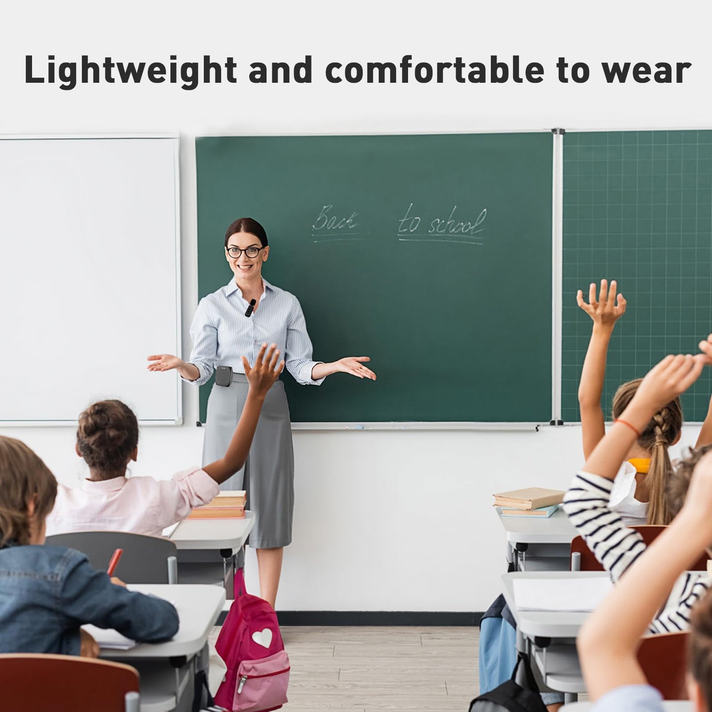 ZOWEETEK Voice Amplifier with Lavalier Wireless Microphone for Teacher Teacher Microphone with Speaker, Wireless Clip-on Microphone System for Speech, Meeting, Classroom, Yoga, Mini Megaphone, 2026