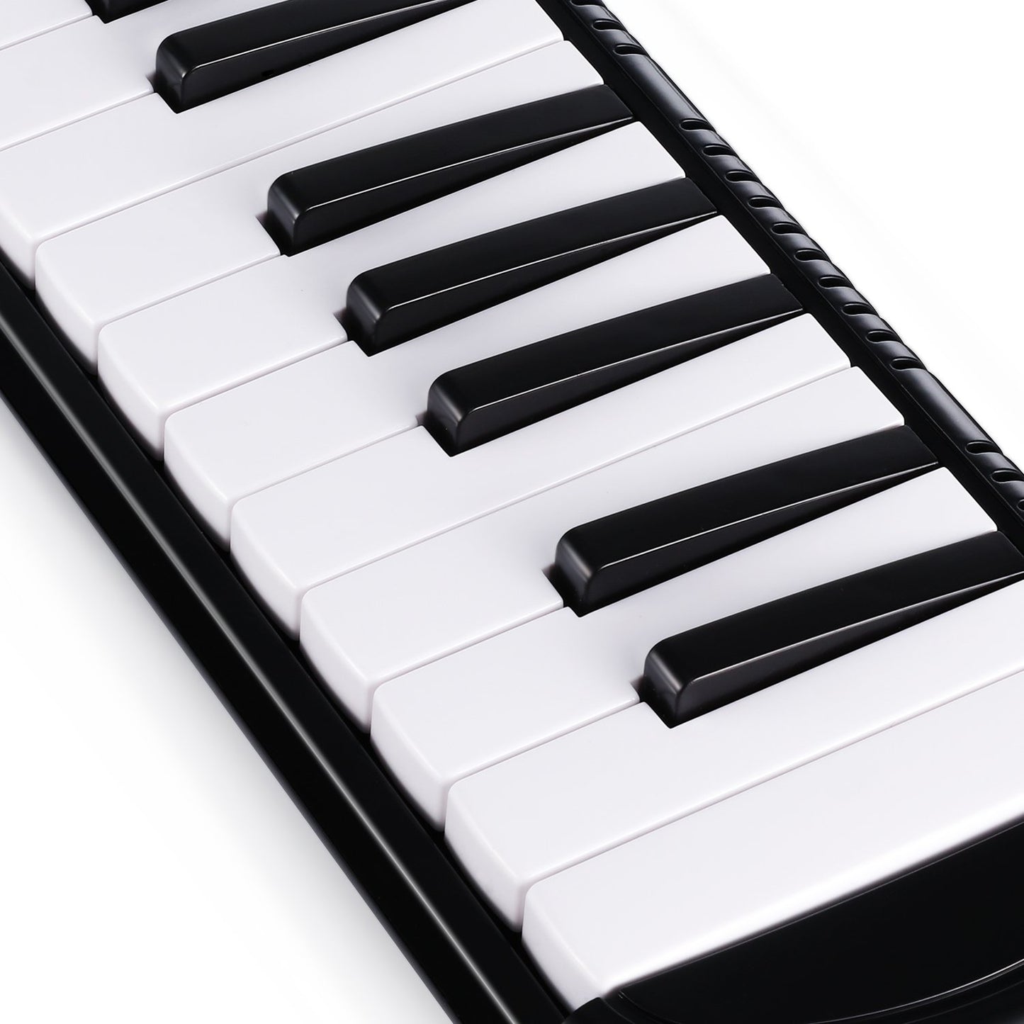 Eastar 37 Key Melodica Instrument with Mouthpiece Air Piano Keyboard, Carrying Bag, Black