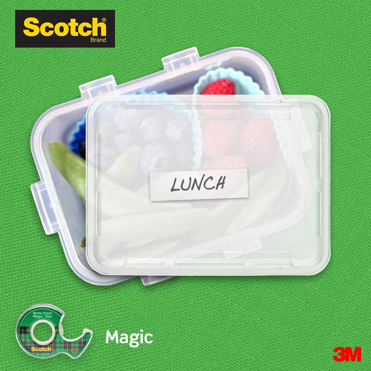 Scotch Tape Magic Tape, 19mm Wide x 38.1m, 12 Rolls