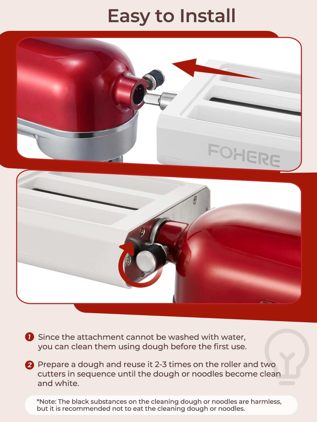 3 in 1 Pasta Maker for KitchenAid, Pasta Attachment Includes Pasta Sheet Roller, Spaghetti Cutter, Fettuccine Cutter, 7 Gears Adjustable Pasta Maker Accessories Pasta Roller & Cutter Set