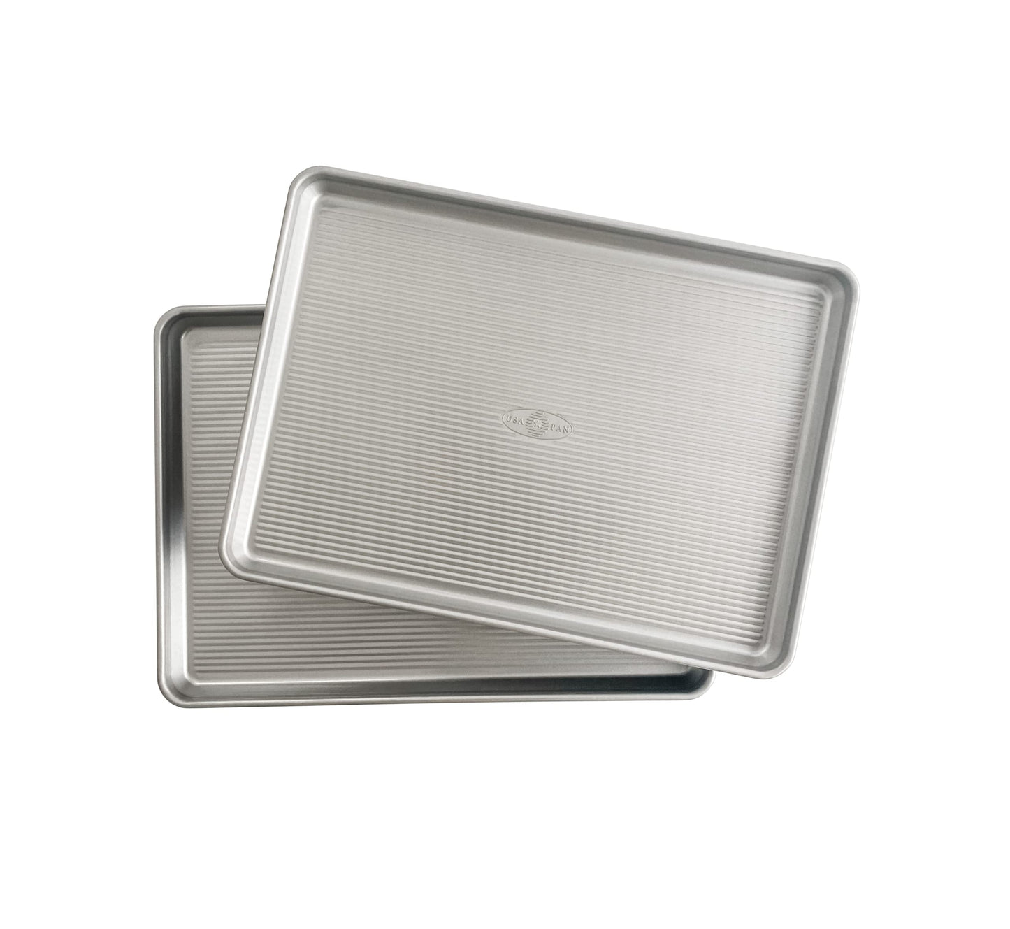 USA Pans 1300ST Bakeware Half Sheet Pan, Set of 2 Aluminized Steel Set of 2 Half Sheet Pan