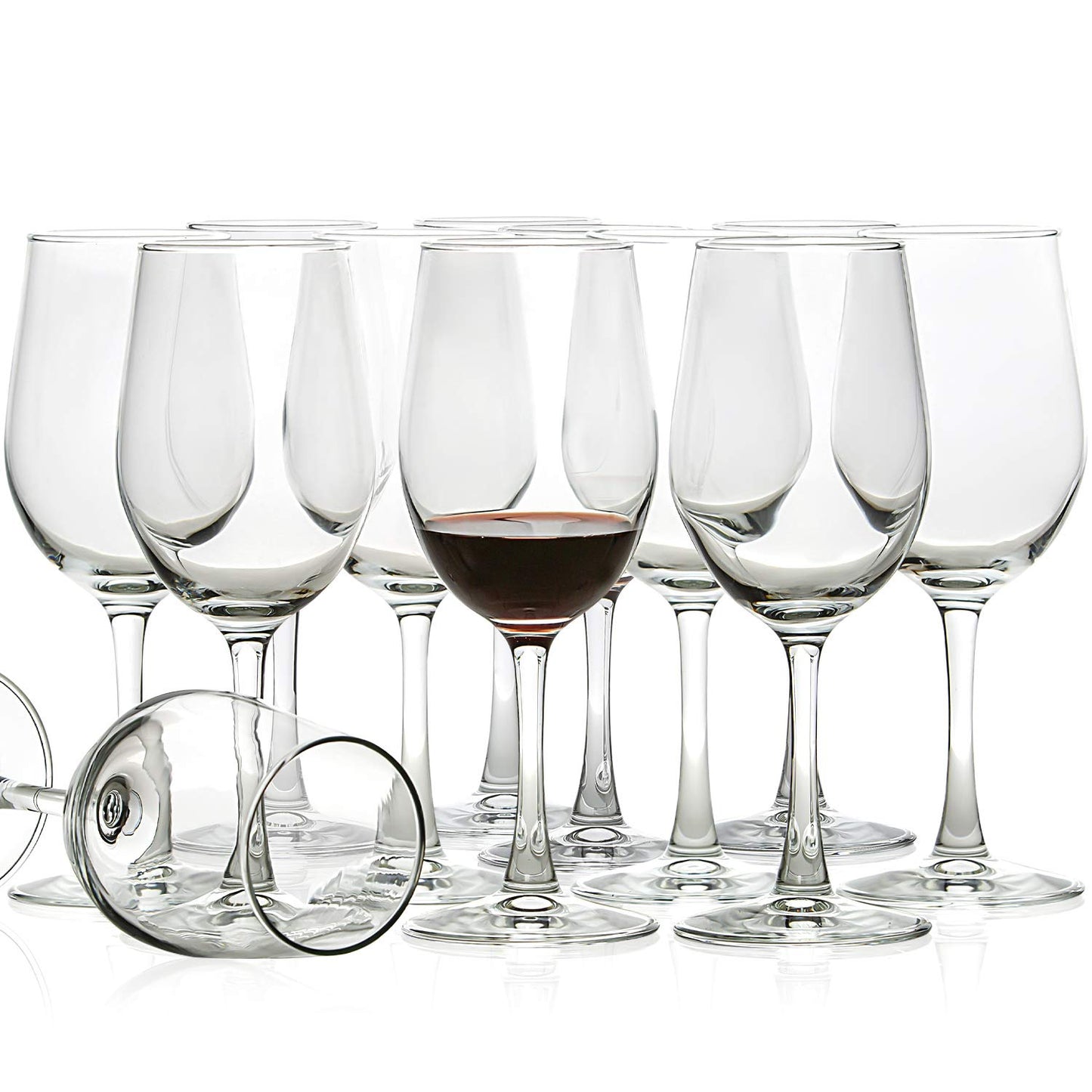 UMI UMIZILI 12 Ounce - Set of 12, Classic Durable Red/White Wine Glasses for Party