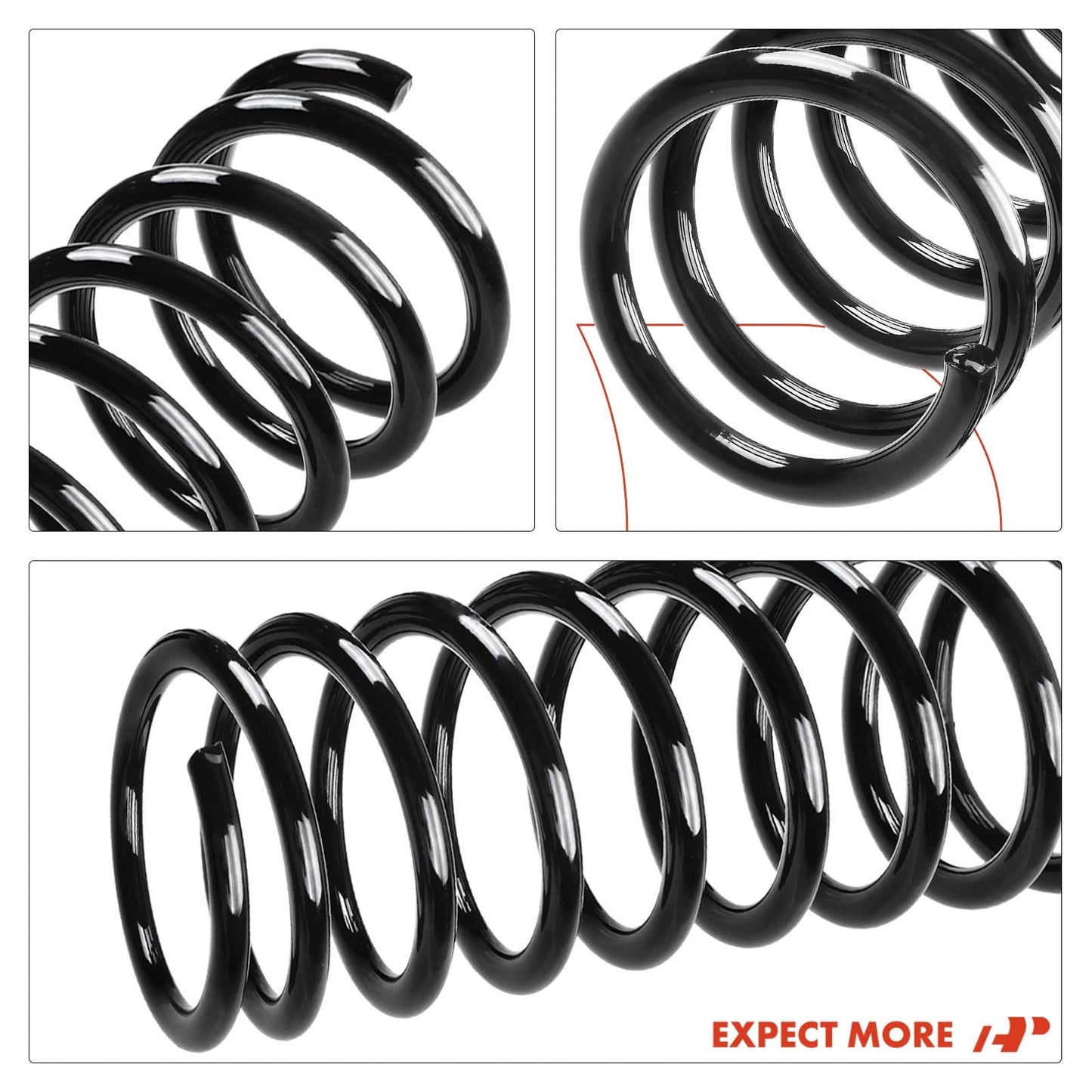 A-Premium 2Pcs Rear Suspension Coil Spring Set Compatible with Ford Focus 2005-2011 & Mazda 3 2004-2013, 3 Sport 2009-2013, Driver and Passenger Side, Replace# 3S415560AA