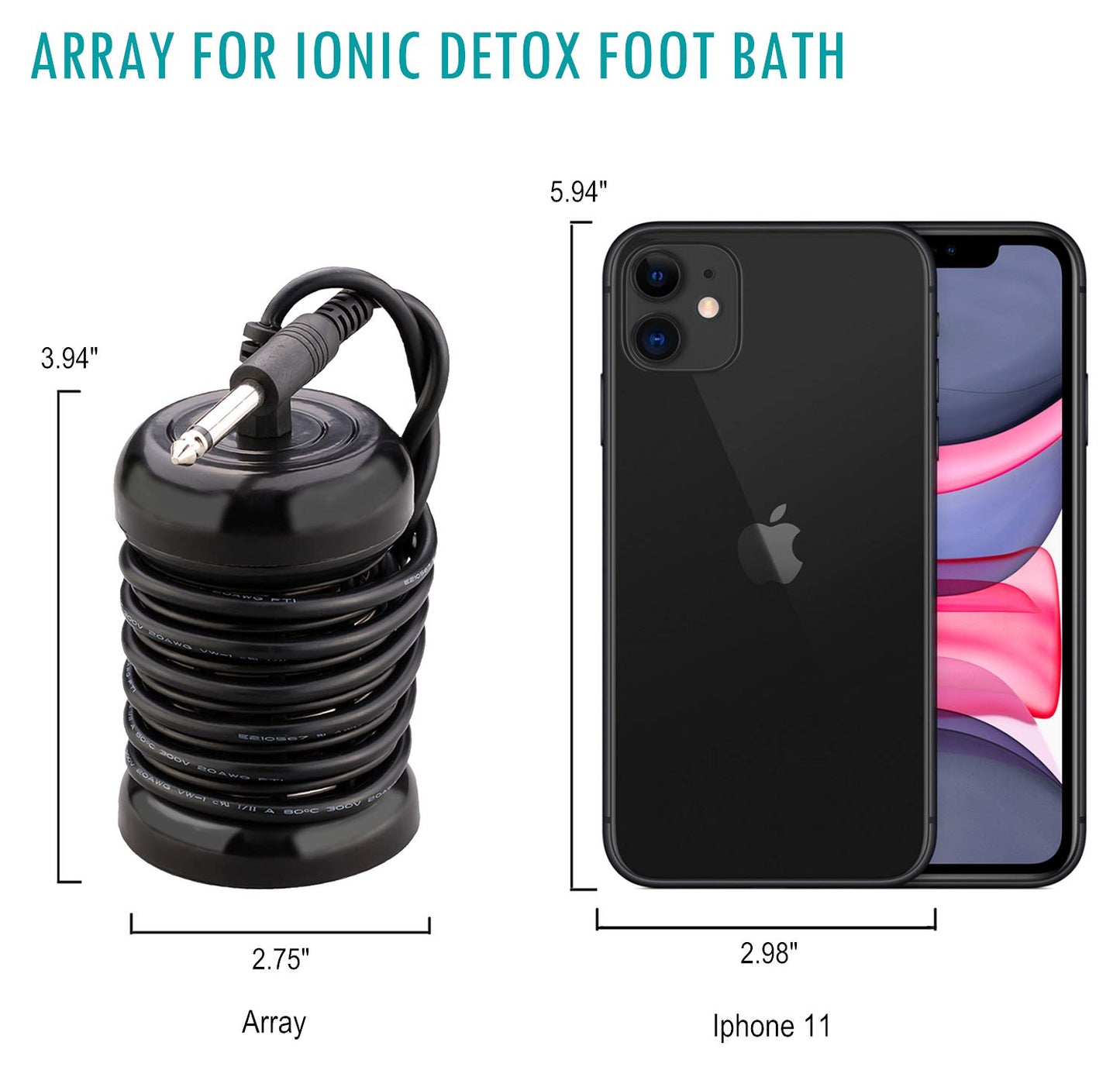 4 Pack Arrays for Ionic Detox Foot Bath, Replacement Arrays for Ionic Foot Detox Machine Spa System Stainless Steel Round