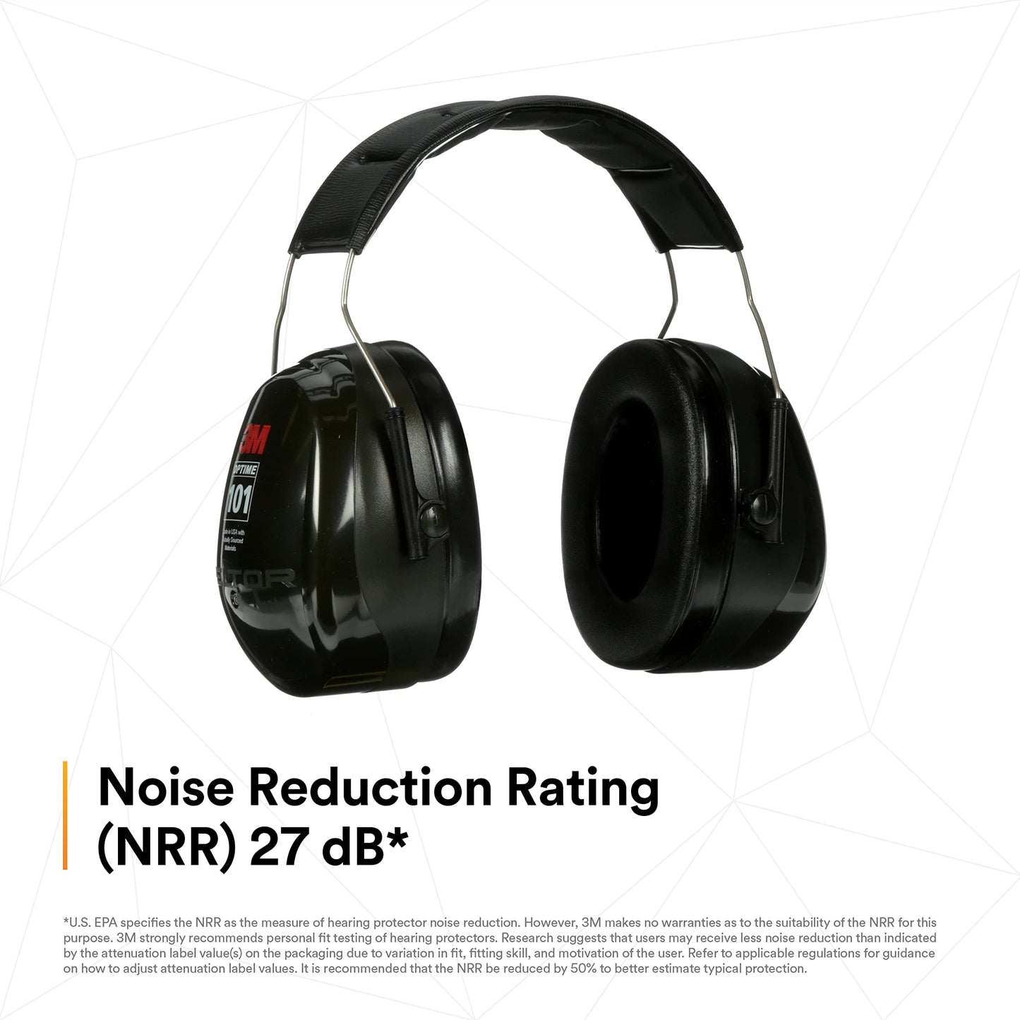 3M Peltor Optime 101 Over-The-Head Earmuffs H7A