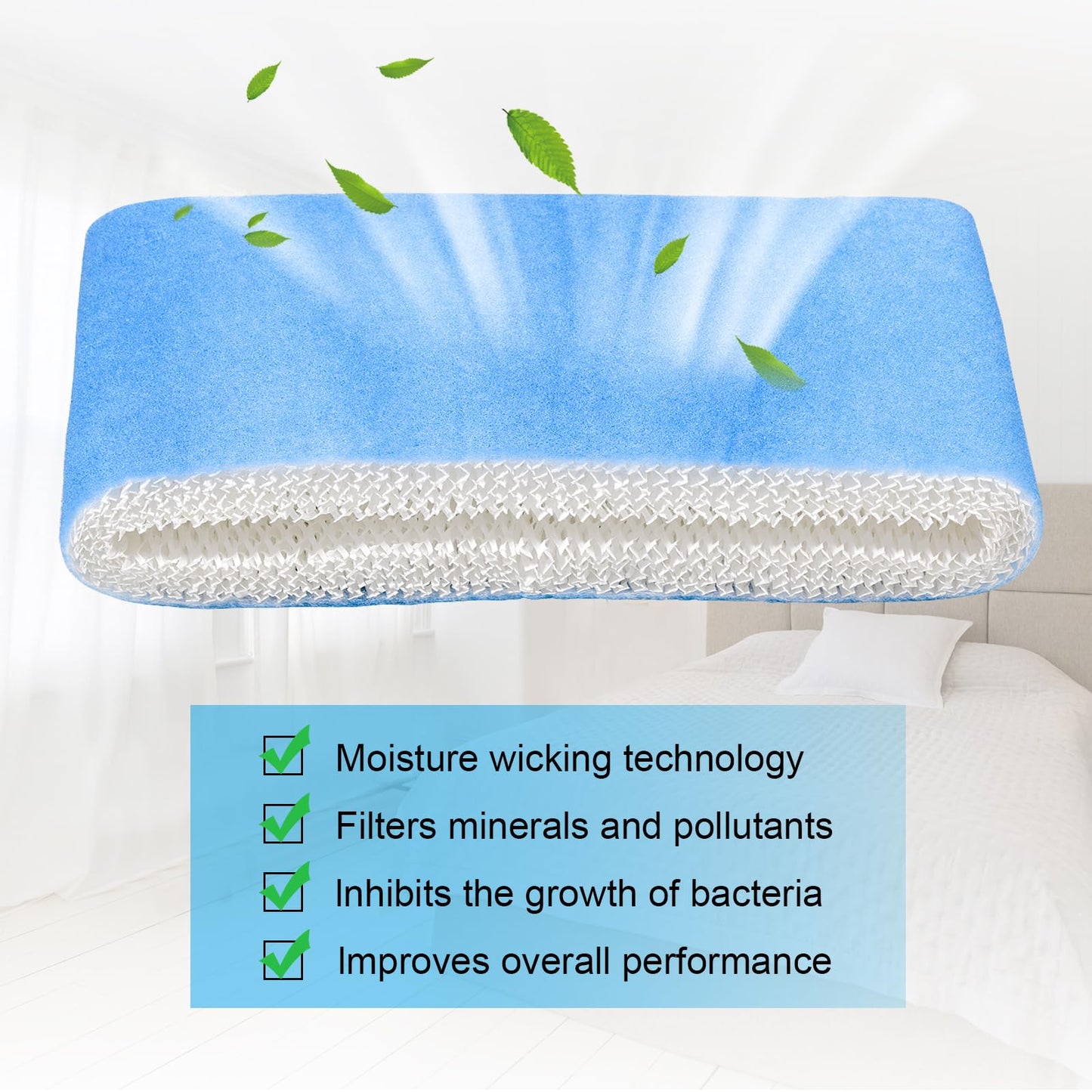 KingBra 3Pcs HC-14 Humidifier Wicking Filters E, Replacement Humidifier Filter Compatible with Honeywell HCM-6009 HCM-6011 HEV680 HEV685 HC-14, HC-14N, HC-14V1
