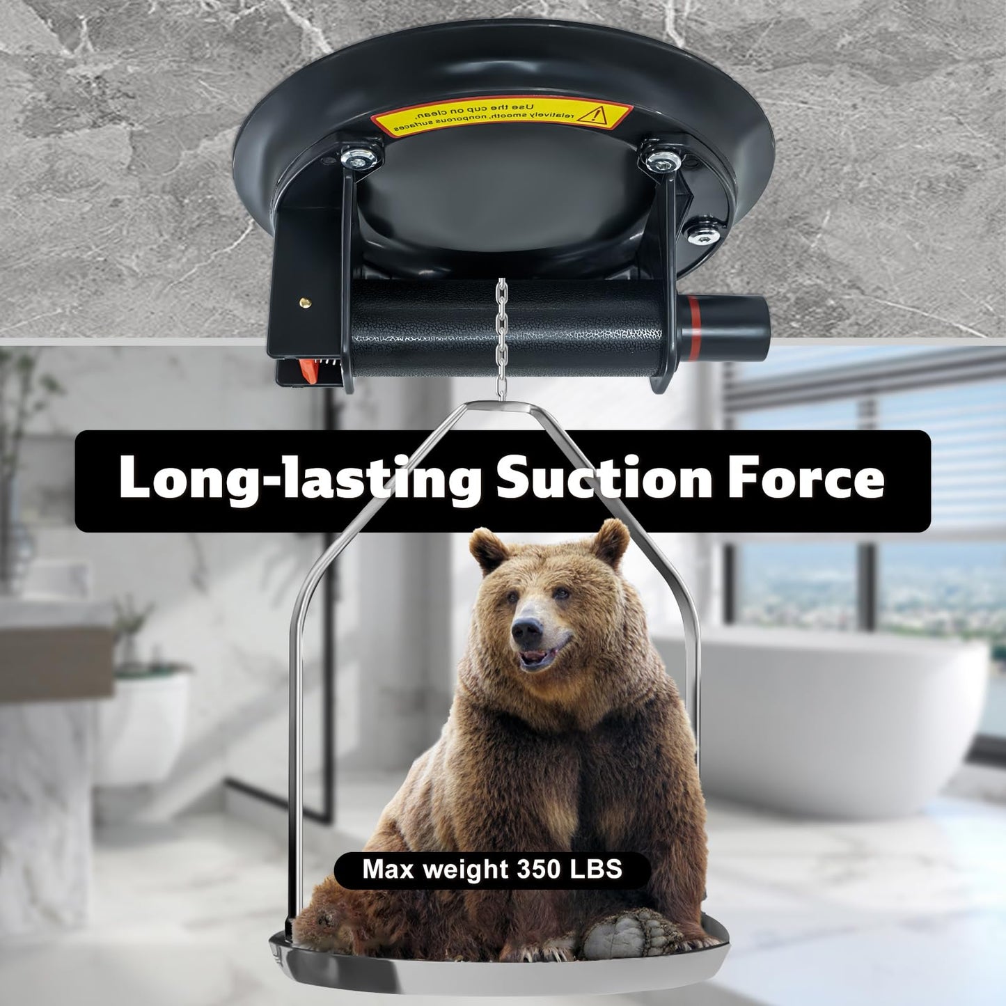 8" Heavy-Duty Glass Suction Cups 2 Pack with Carrying Case - Industrial Tile Suction Cup Tool for Lifting Large Glass, Granite, Windows & Windshield | 700 lbs Capacity Vacuum Suction Cup Lifter