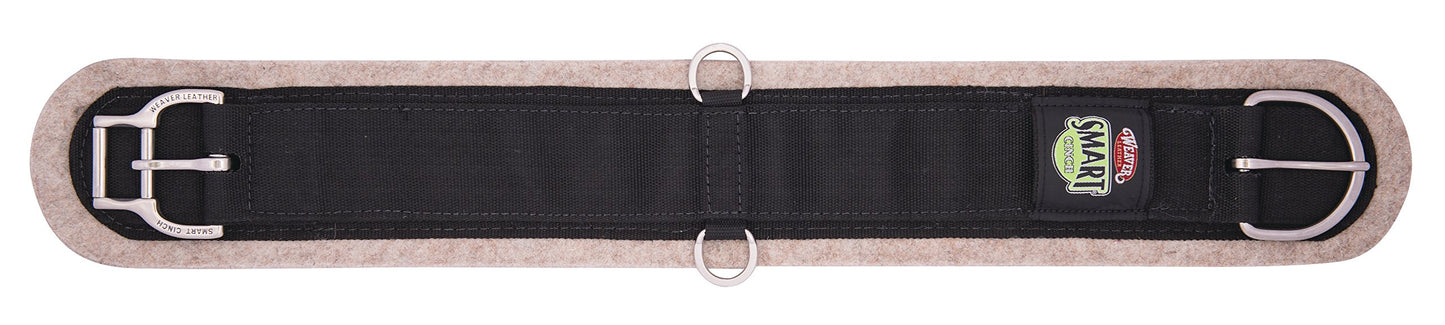 Weaver Leather Wool Blend Felt Lined Smart Cinch, Straight, 26", Black