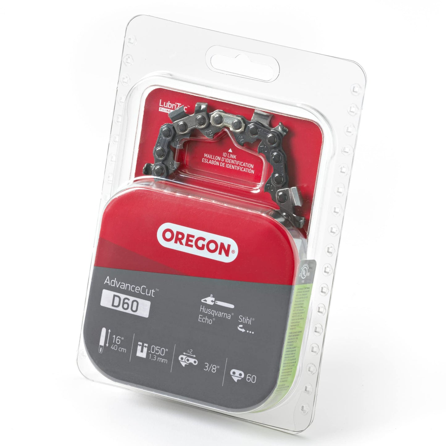 Oregon D60 16-Inch AdvanceCut Chainsaw Chain - Fits Husqvarna, Echo and More