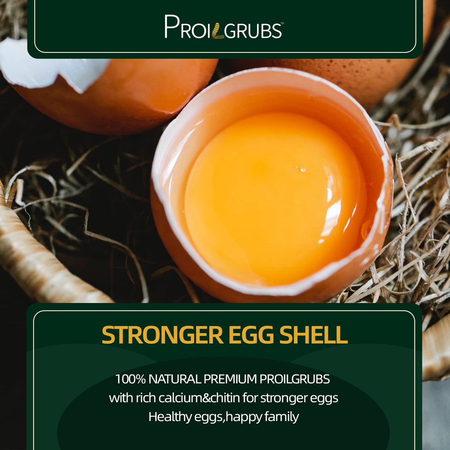 PROILGRUBS 5LBS- Non-GMO-Dried Worms for Chickens - 85X More Calcium Than Mealworms - All Natural Dried Black Soldier Fly Larvae Treats, Dried Meal Worms for Chickens, Hens, Birds,Molting Supplement
