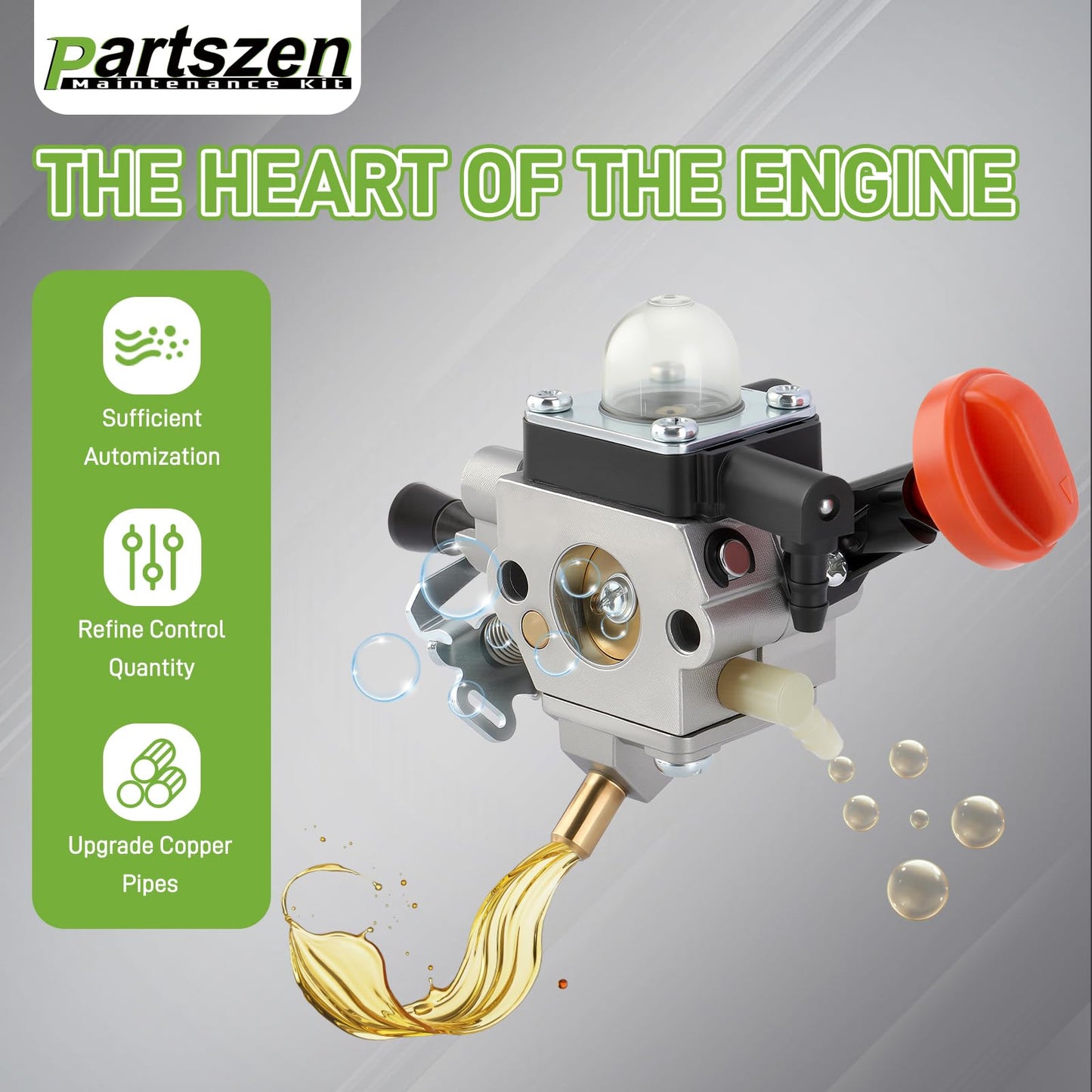 partszen 4180-120-0617 Carburetor for FS131R HT131 HT133 KM131R FS311 Trimmer