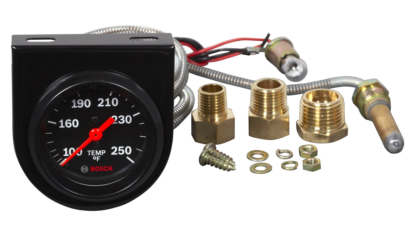 Bosch SP0F000053 Style Line 2" Mechanical Water/Oil Temperature Gauge (Black Dial Face, Black Bezel)