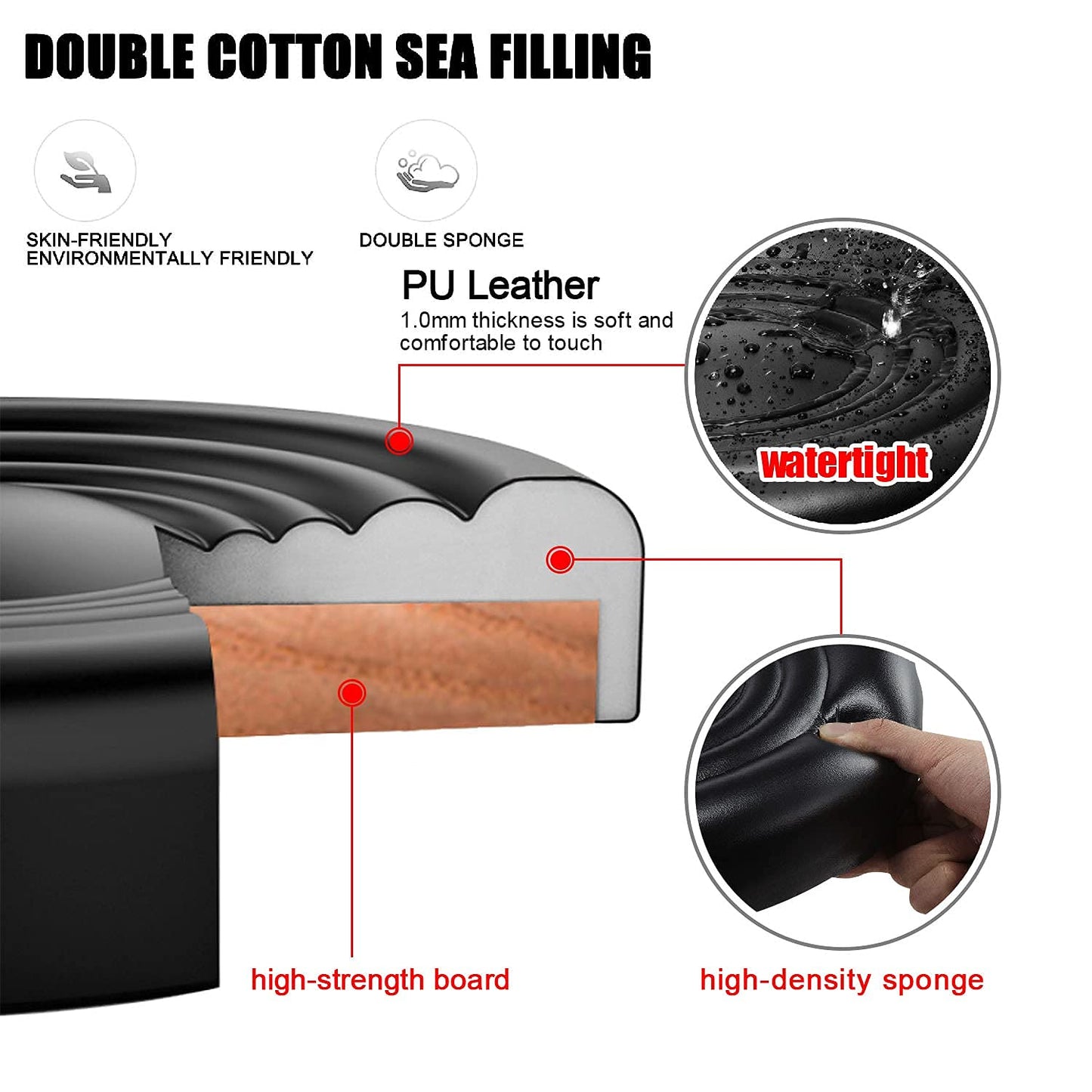 PenghaiYunfei Round Bar Stool Kitchen Stools with Backs Backrest Adjustable Height PU Leather Adjustable Rotating Drawing Work SPA Medical Salon Stool Chair Home kitchen Office Stool Drum stool(Black)