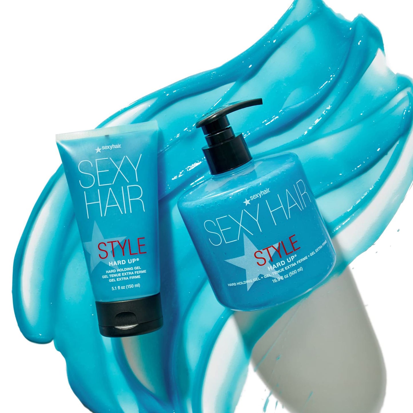 SexyHair Style Hard Up Hard Holding Gel Extreme Hold Non-Flaking Formula All Hair Types, 500ML